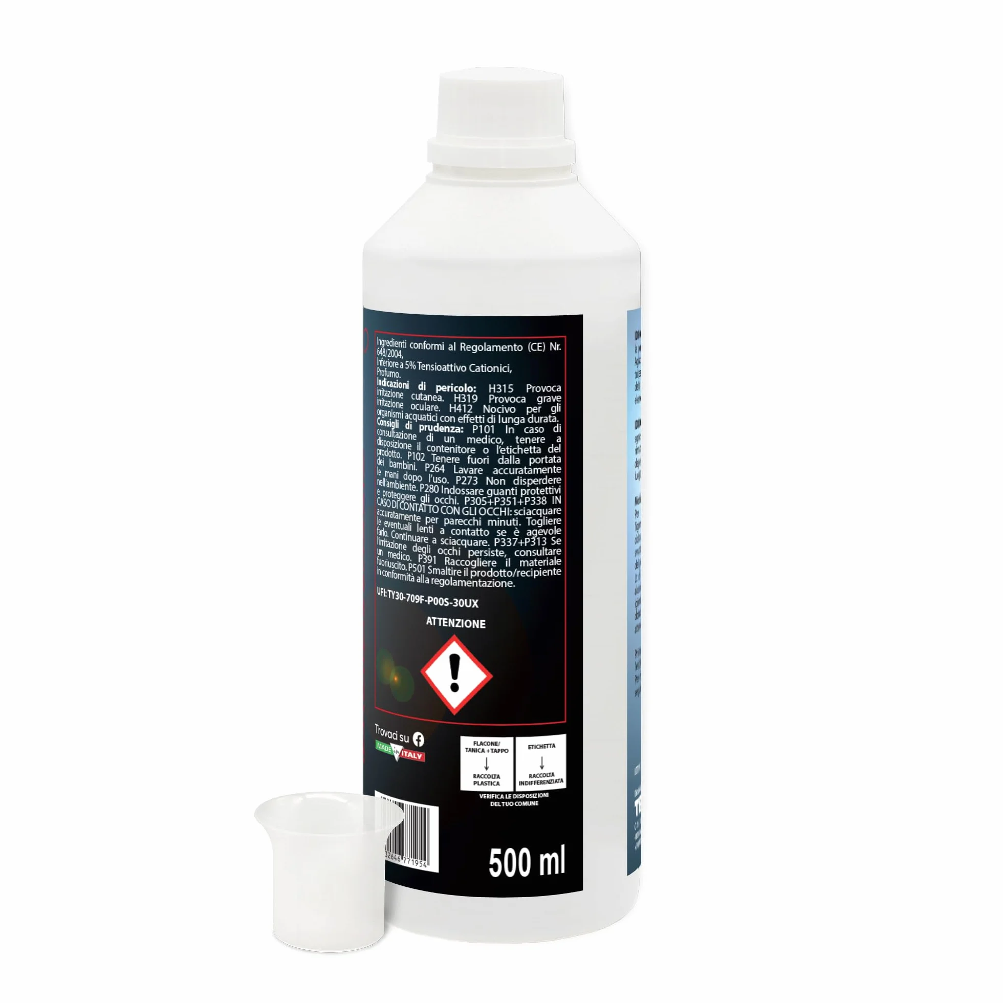 Metacril Pro Idro Sanit Forte con dosificador graduado, limpiador para instalaciones de hidromasaje, tratamiento de mantenimiento – 1 litro