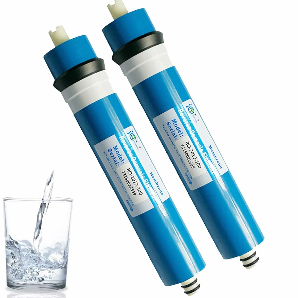 HUINING 50GPD 75GPD 100GPD 150GPD - Membrana de filtro de agua de repuesto para elemento de ósmosis inversa 1812/2012 (100GPD, 2 unidades)
