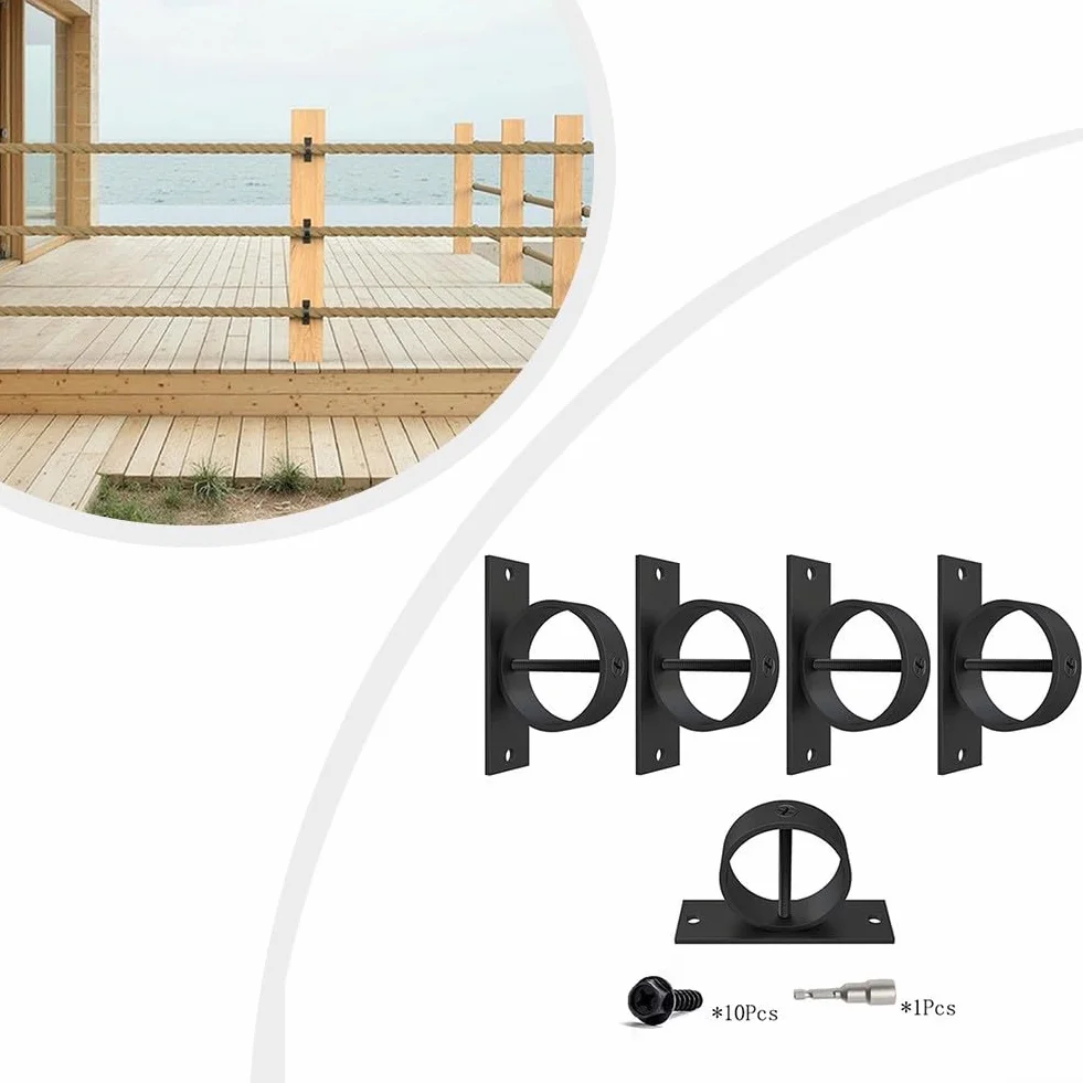 Soportes de valla de cuerda, soporte de cuerda, ancla de cuerda de batalla, soporte de cuerda decorativo, para vallas de cuerda, barandillas de escalera, ganchos de pared, ganchos de techo