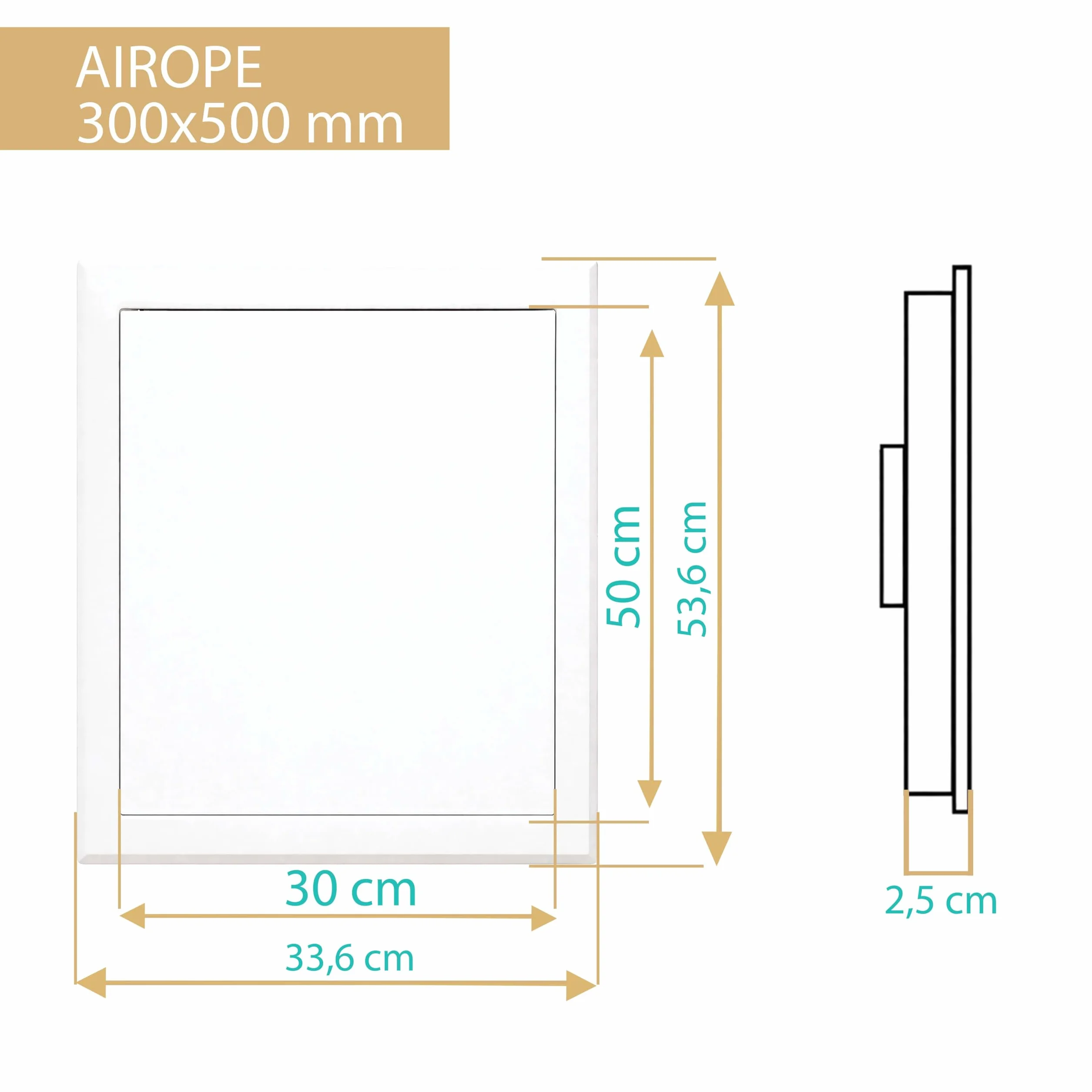 Puerta de Inspección 300X500 mm Acero Blanco Cierre a Presión Bloqueo Panel Acceso Techo Pared