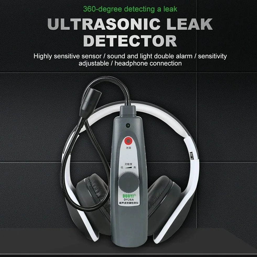Detector de fugas de vacío ultrasónico para HVAC y automoción, detector de fugas, medidor de fugas de presión de aire, agua, gas, herramienta de diagnóstico de vacío