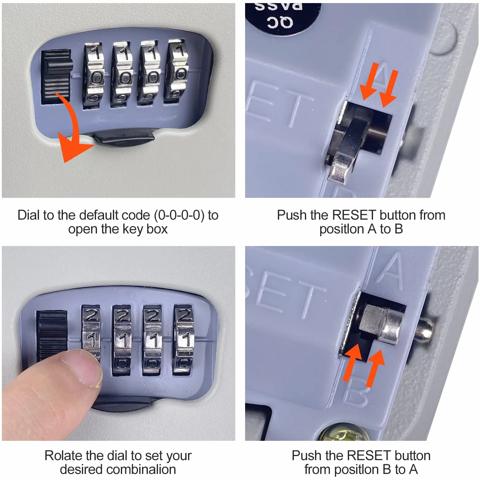 Newpop Caja de Seguridad para Llaves Código 4 Dígitos Impermeable Resistente Corrosión Pared Gris