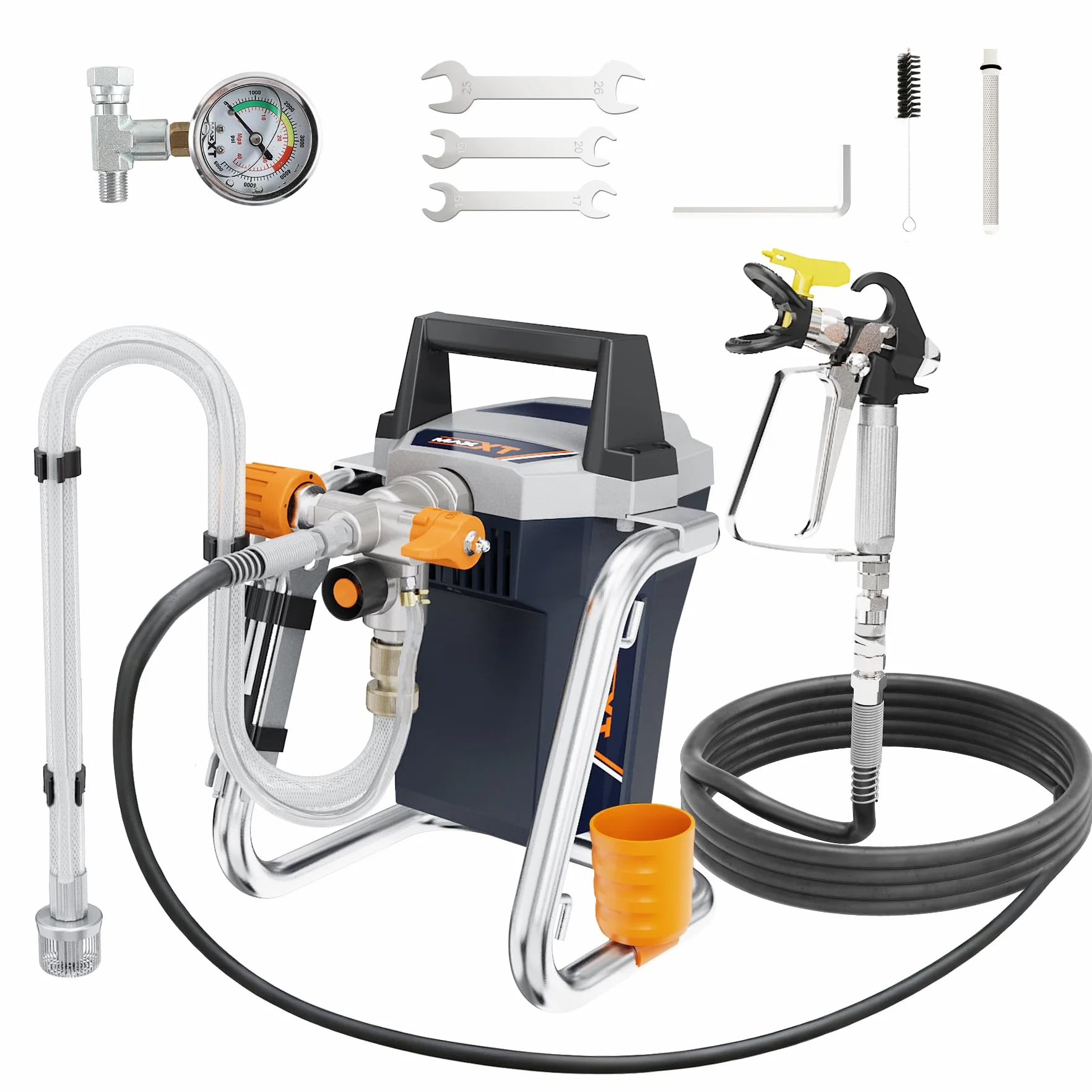 MAXXT Pistola Eléctrica de Pintura Airless, 1300W, Pulverizador para Vallas, Muebles, Paredes y Puertas