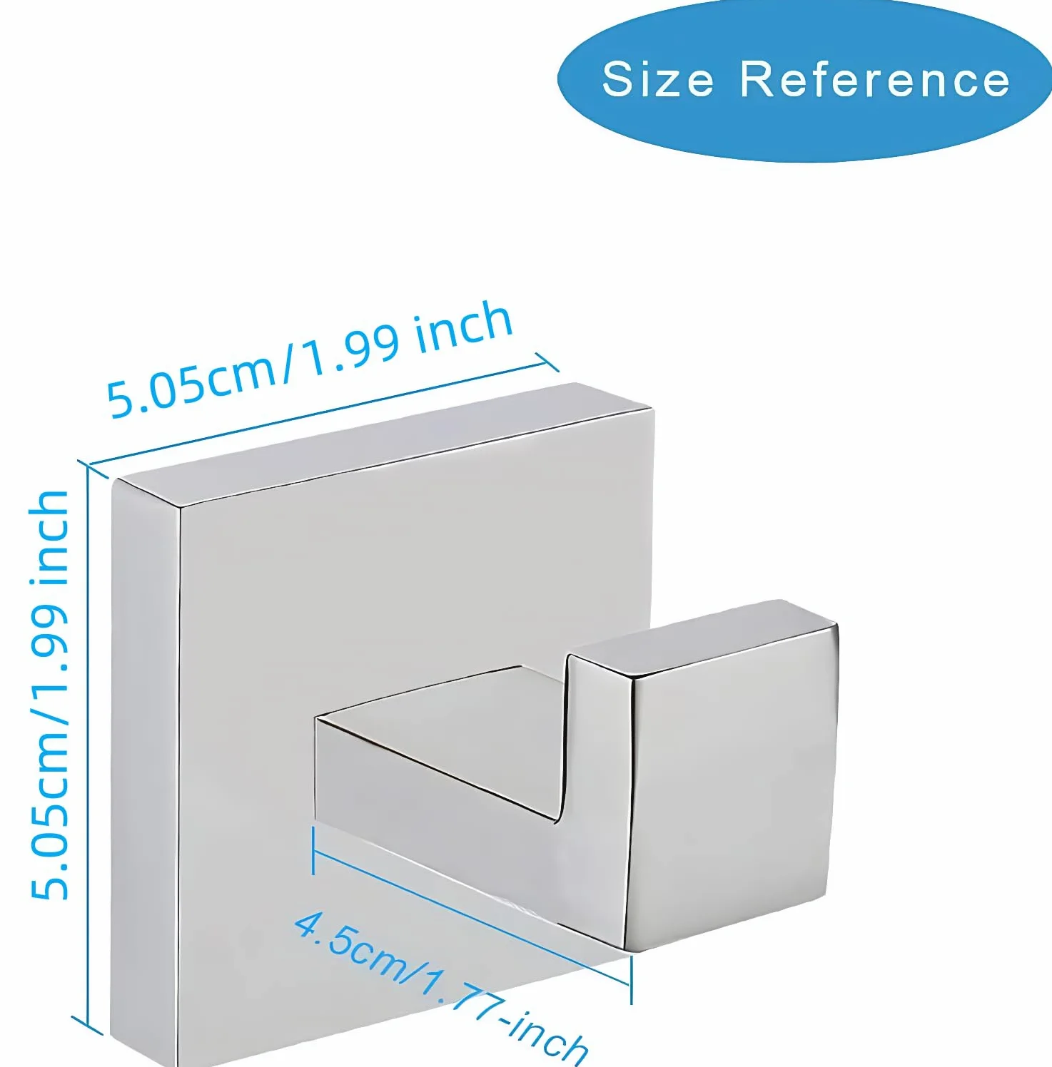 YUET 2 Piezas Gancho Toalla Soporte Pared Acero Inoxidable 304 Toallas de Baño Colgador Montado en la Pared Cocina Percheros Toalleros Garaje (Cromo)