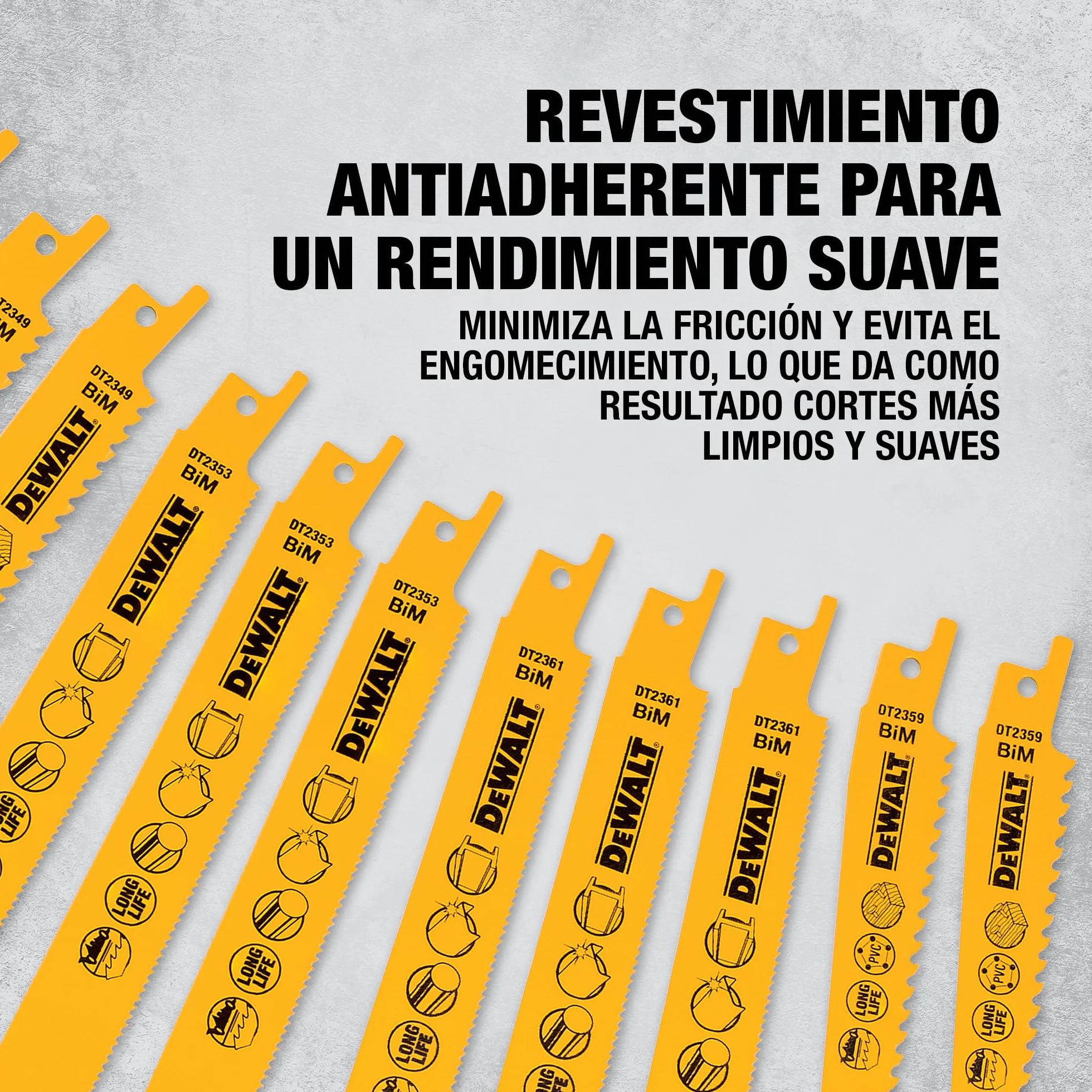 DEWALT Juego de hojas mixtas Bi-Metal para sierra reciproca con estuche para almacenamiento (12 piezas), DT2445-QZ