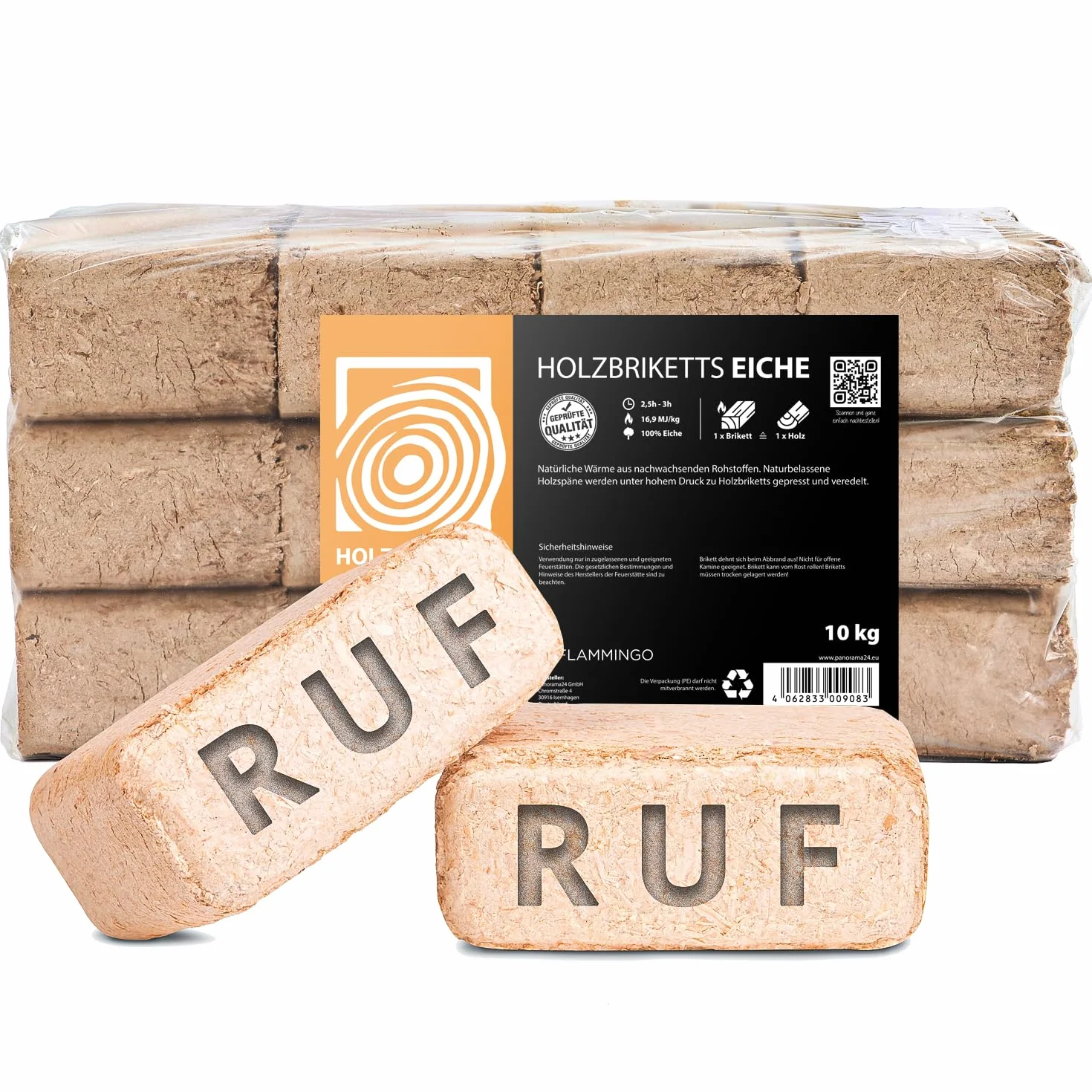 Briquetas de madera RUF roble, 40 kg, chimenea de leña, estufa, briqueta, carbón, calefacción de madera