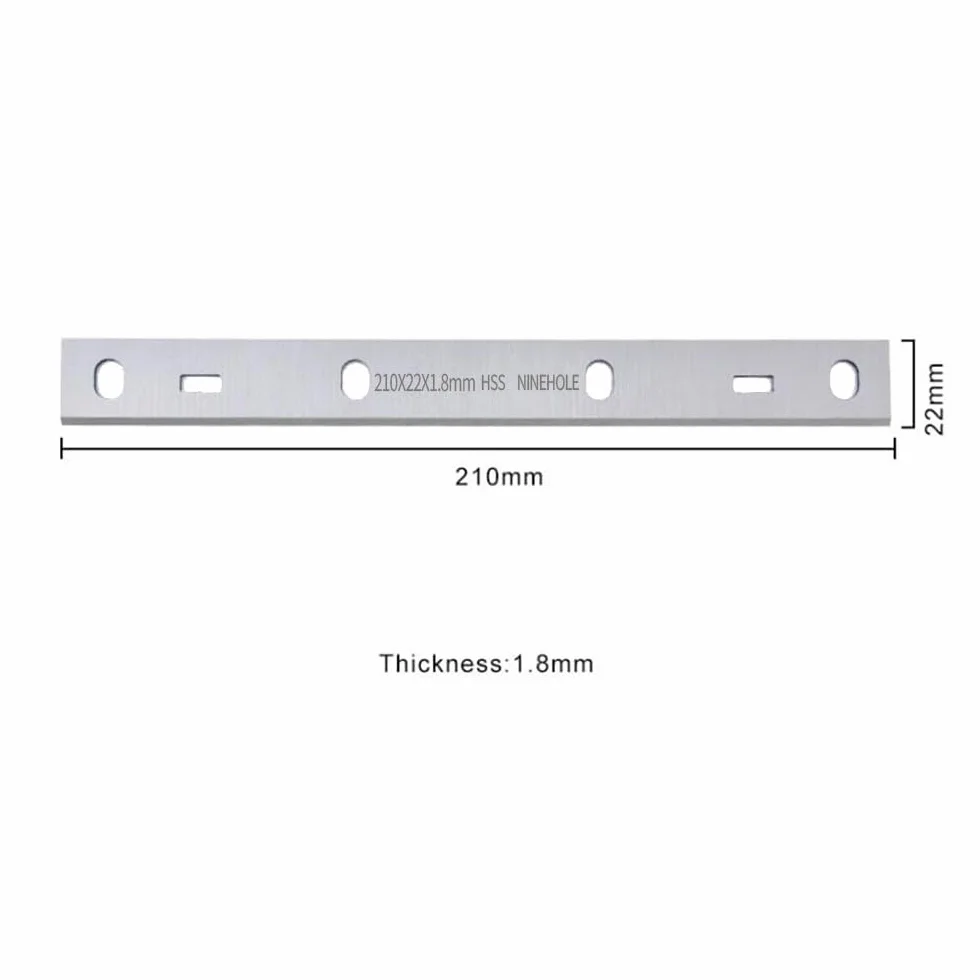 2 Piezas HSS Cuchilla de cepilladora 210mm, 210mm Cuchillas Cepilladoras Para Planeador Maquinaria De Carpintería, 210 x 22 x 1.8mm