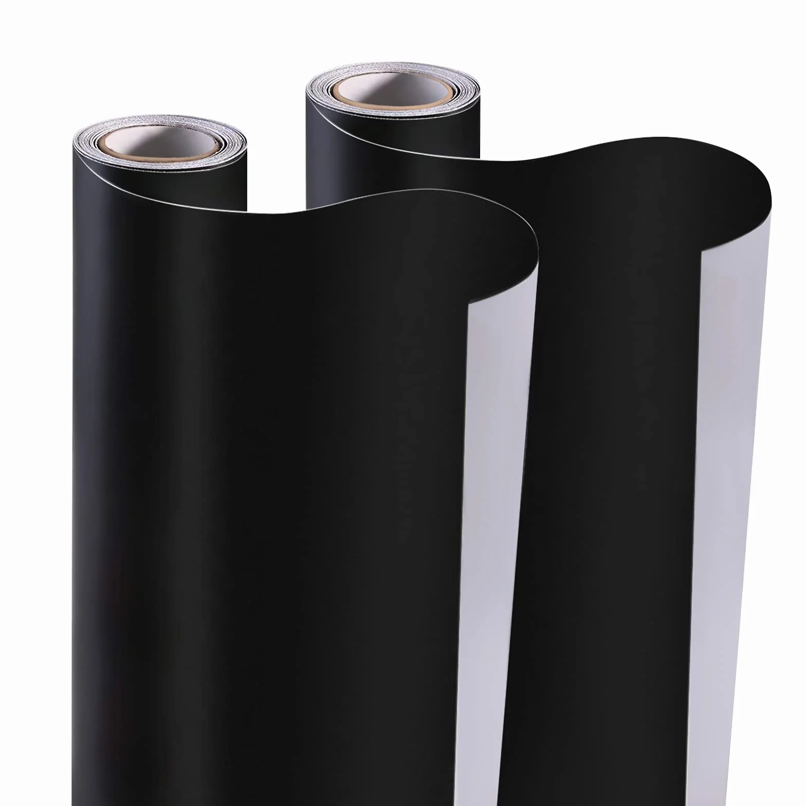 Kesote 2 Rollos Pegatina Pizarra Negra Autoadhesiva Tiza, Papel Vinilo Adhesivo Pared 42x200 cm