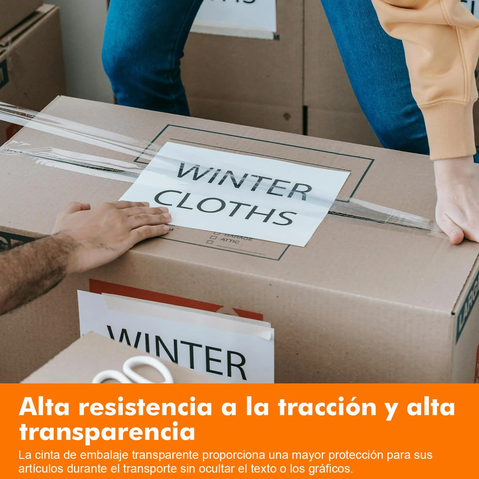 GRIFEMA GA4003-2 Cinta de Embalaje Silenciosa 66 m x 50 mm 2 Rollos Transparente