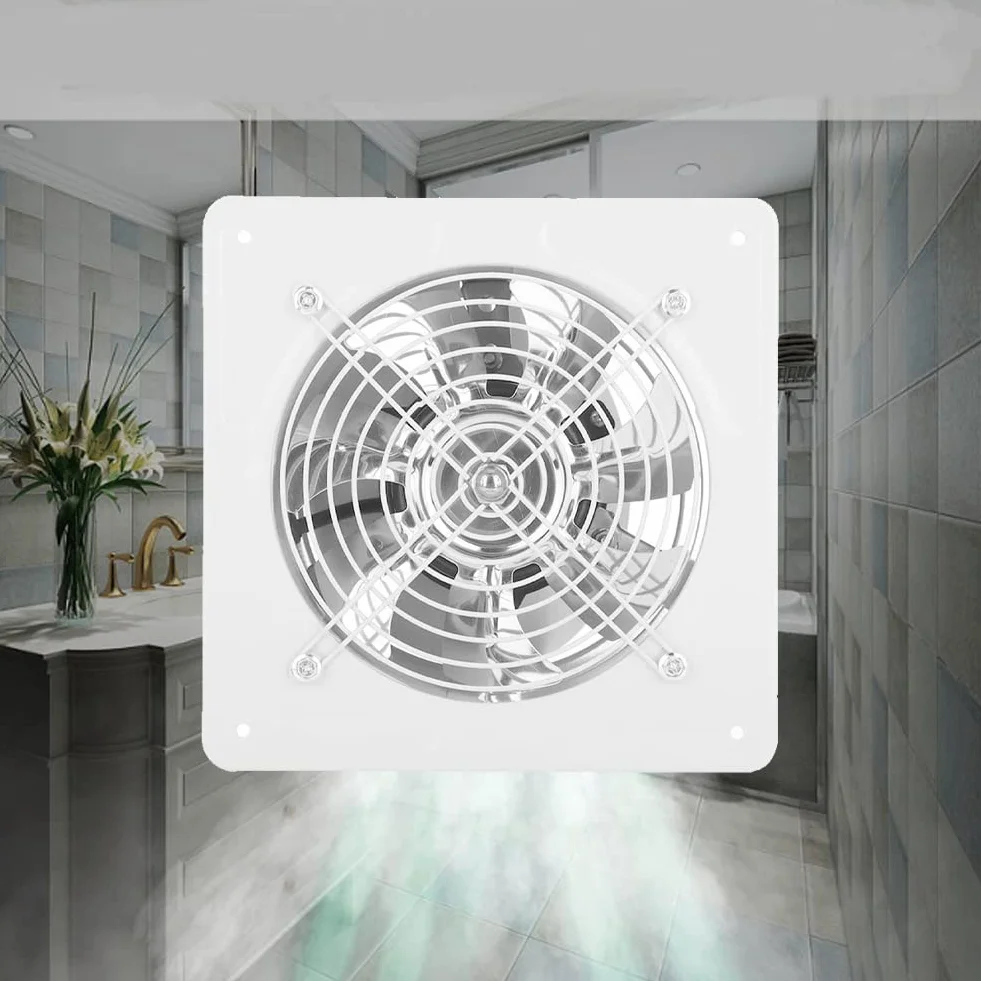 Tyenaza Ventilador Axial de 40W, Ventilador Extractor de Aire Silencioso, 150 mm Extractor Ventilador Extractor de Aire, para Techo y Pared, para Hogar BañO Cocina Garaje VentilacióN(Blanco Crema)