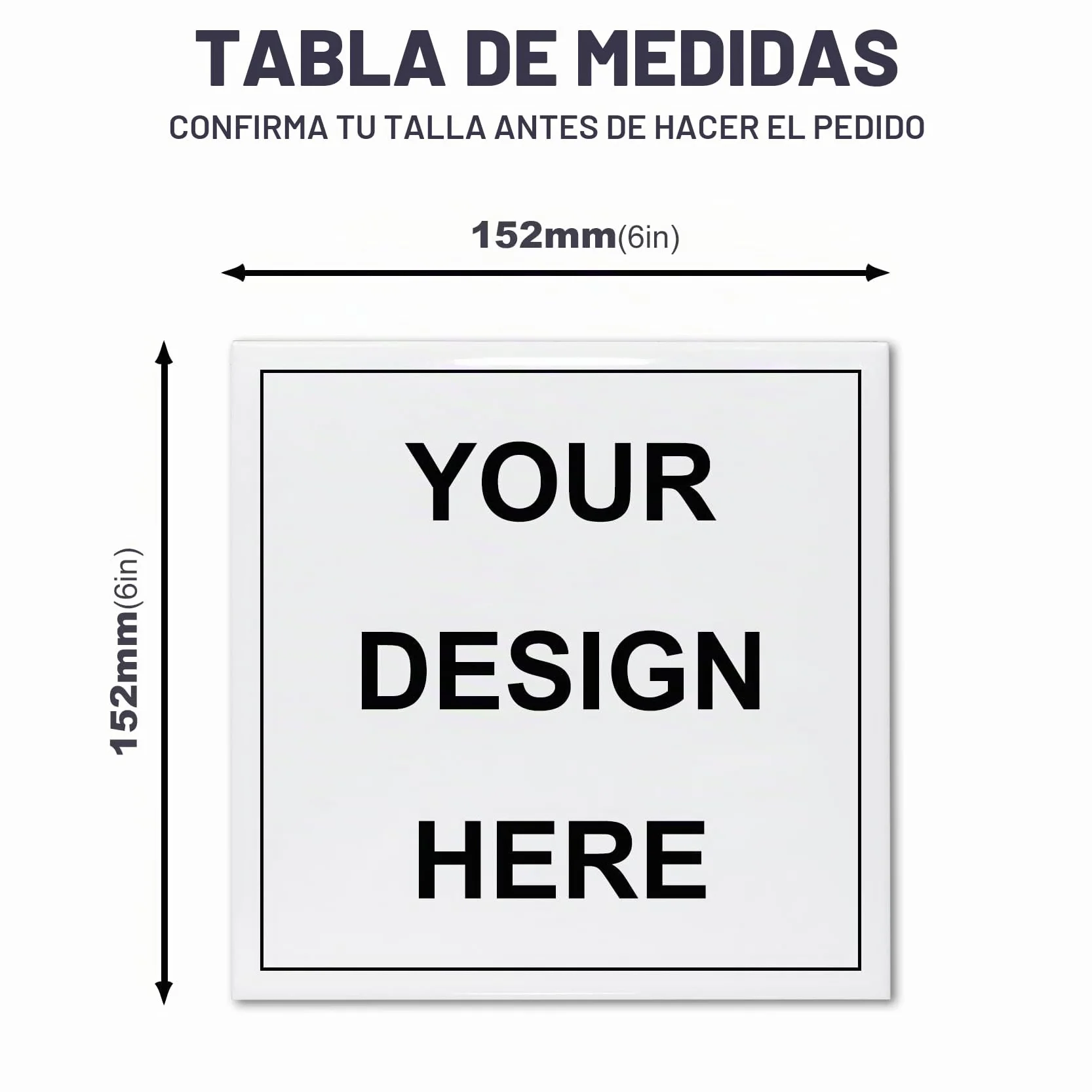 SUMEX Azulejos de cerámica para sublimación para manualidades, 6 piezas de azulejos de cerámica blanco brillante para prensa de calor (15 x 15 cm)