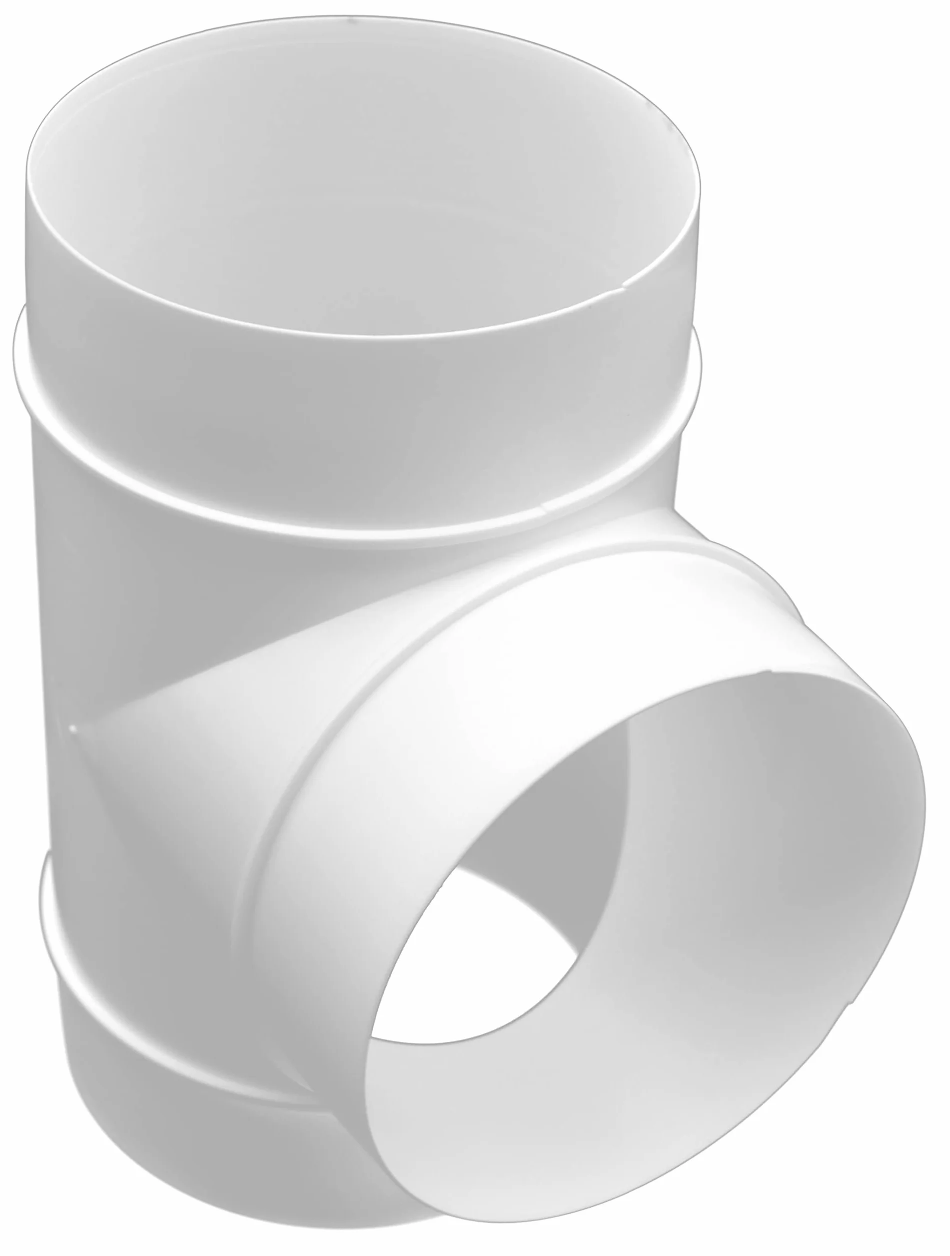 H&C VENT 100mm Conector Pieza en T para Ventilación │ Tubo Aire Acondicionado PVC │ Para Tubería Flexible o Sólido │ Conector de Manguera │ Extractor de Baño Cocina Tubo Rejilla Secadora Ventilador