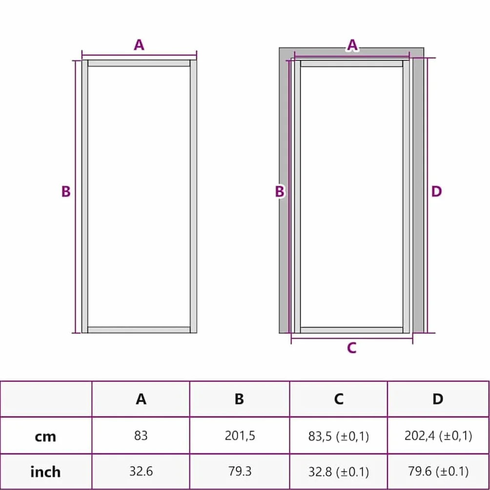 vidaXL Puerta para el Hogar 83 x 201,5 x 3,5 cm, Puerta Interiores Rectangular Moderna, con Cristal Templado y Marco de Aluminio, Ideal para hogar, Oficina y renovaciones