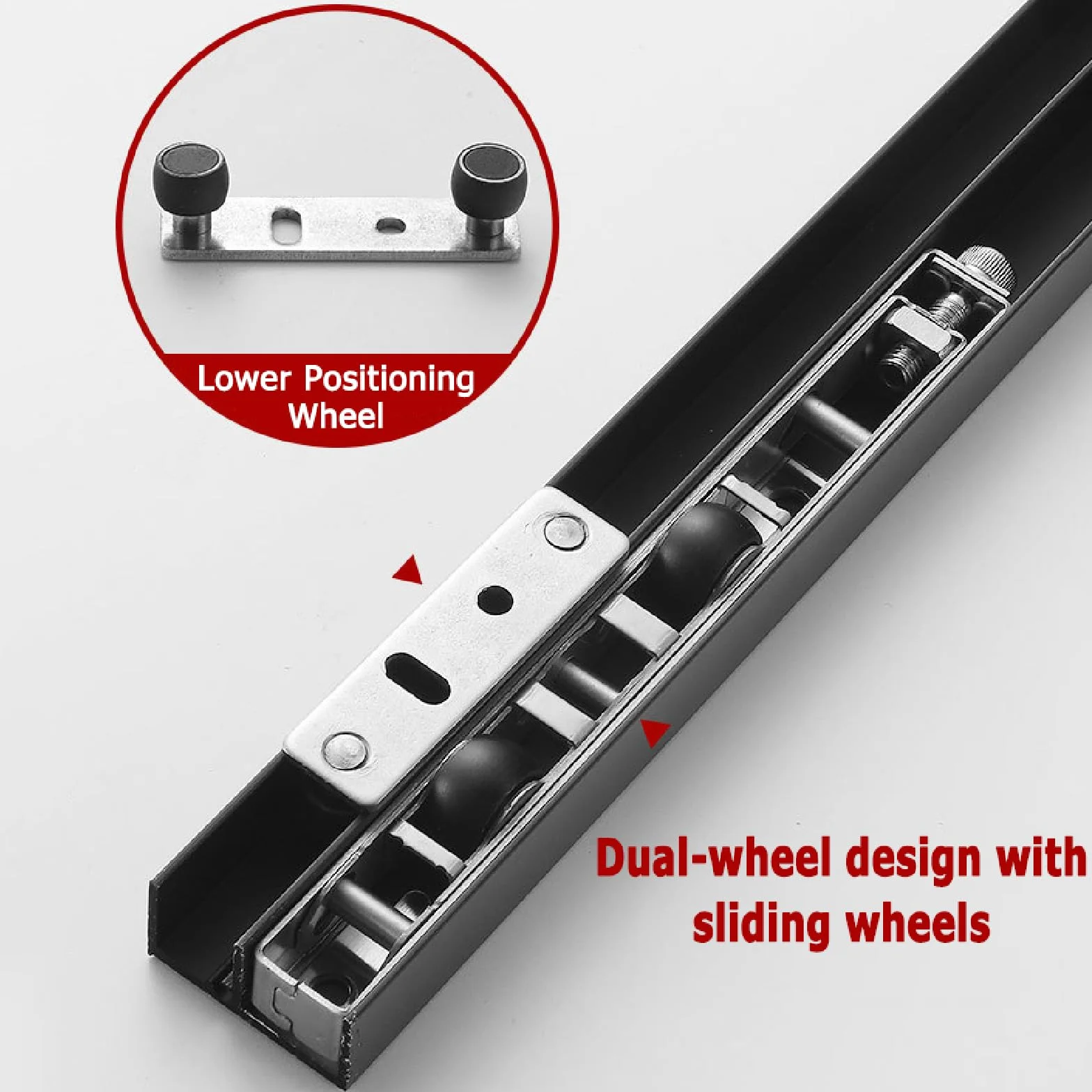 Kit de Puerta corredera Invisible,Kit para Puerta Invisible,Kit de herrajes Ocultos para Puertas,Funcionamiento Impecable,Diseño Invisible,Adecuado para dormitorios