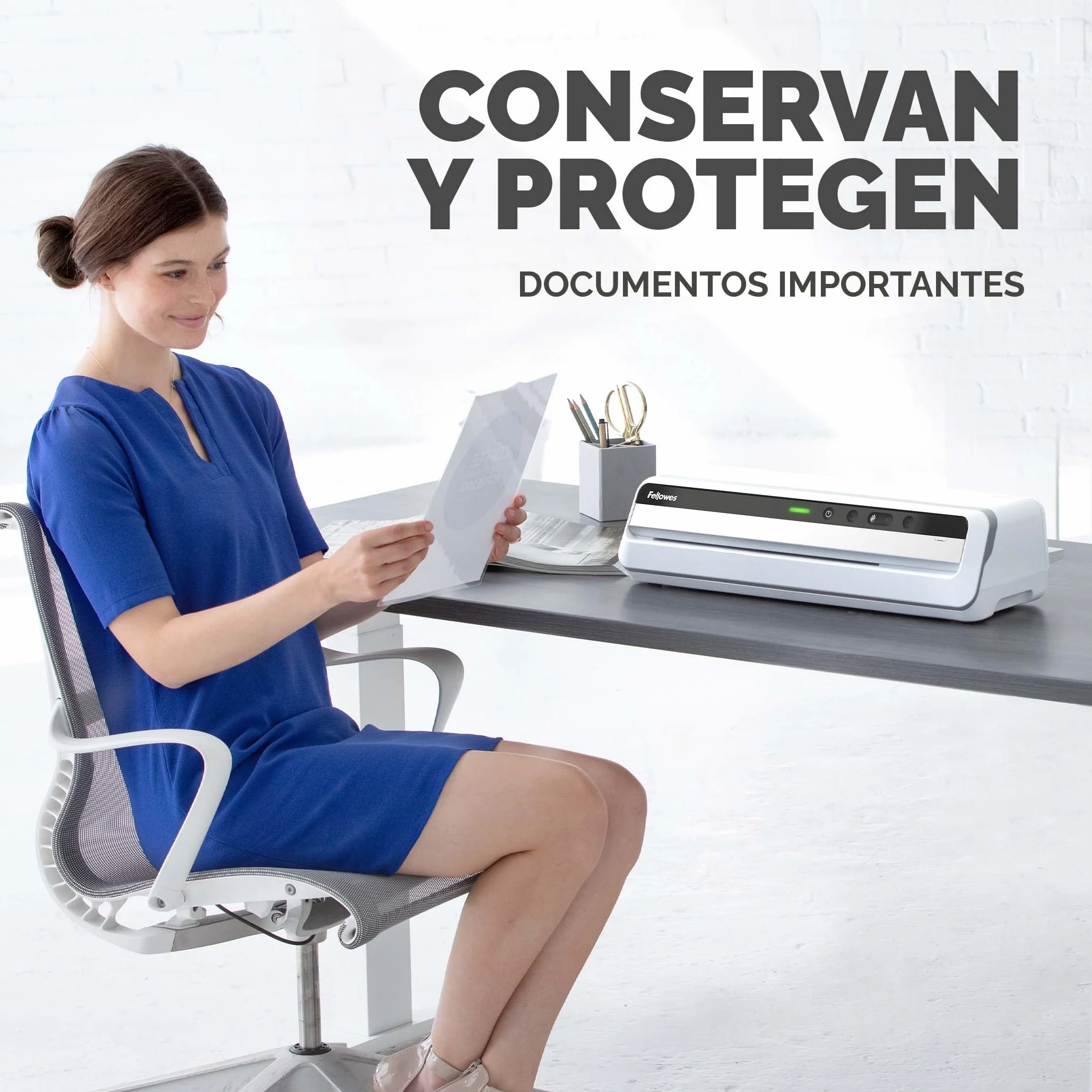 Fellowes 100 fundas de plastificar A4 125 micras Brillo Alta Velocidad Plata