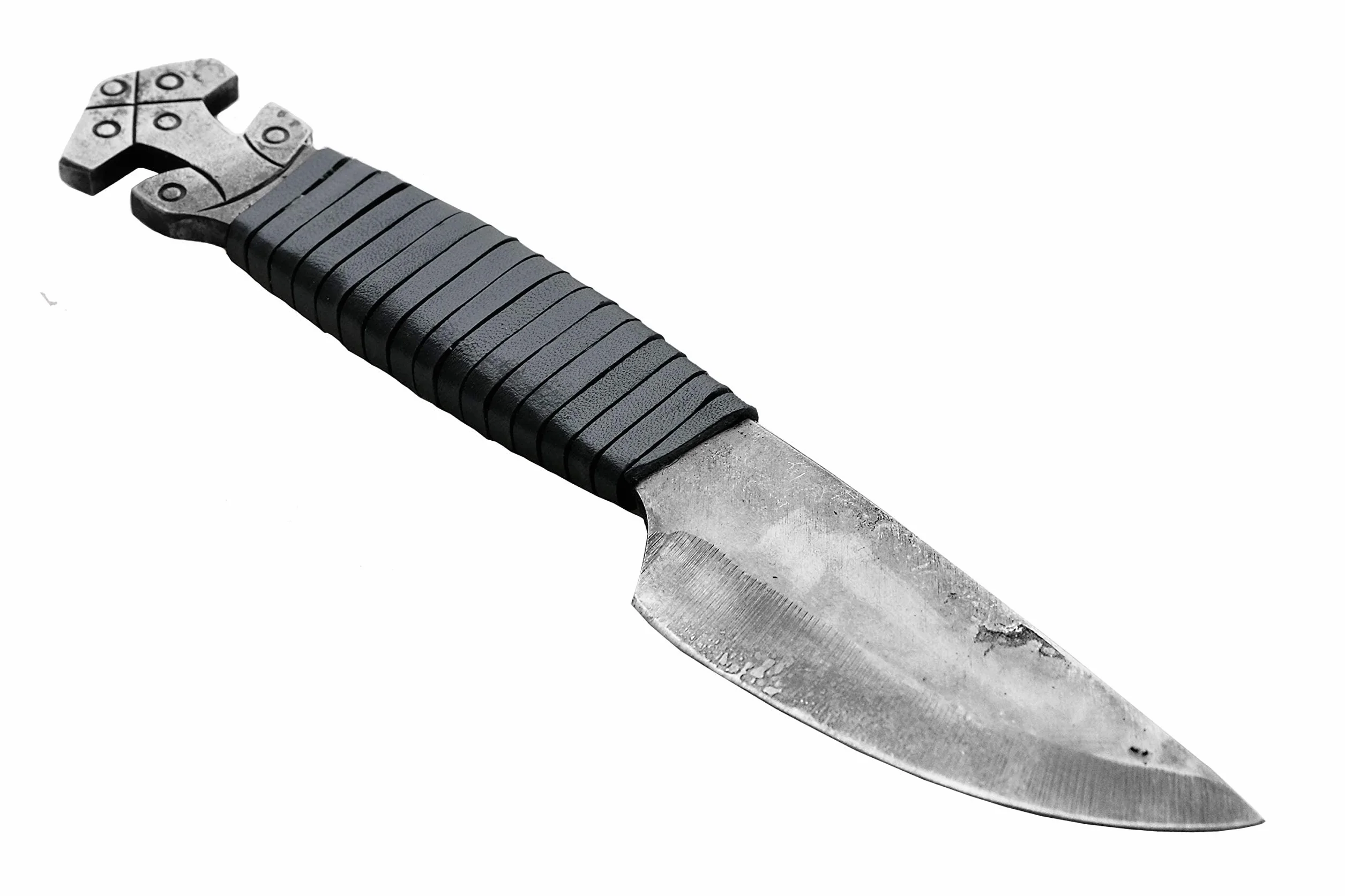 Toferner - Cuchillo de acero Thor - Forjado a mano y aspecto vintage - Elegante diseño antiguo - Incluye estuche de cuero auténtico