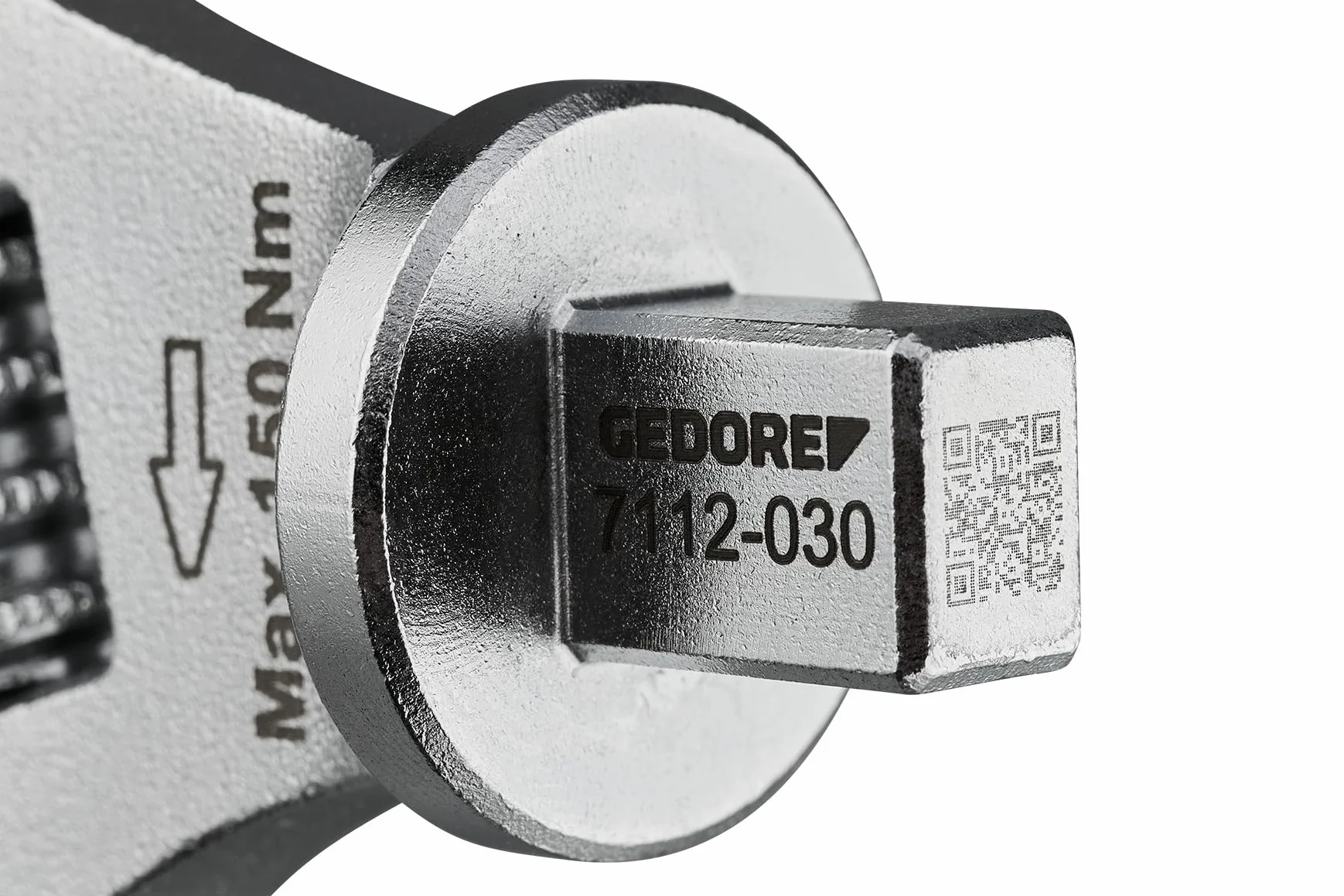 GEDORE 7112‑030 - Llave inglesa ajustable de 5 a 30 mm, acero al cromo vanadio, escala de ajuste láser, cierre de pasador de muelle, métrico y completo
