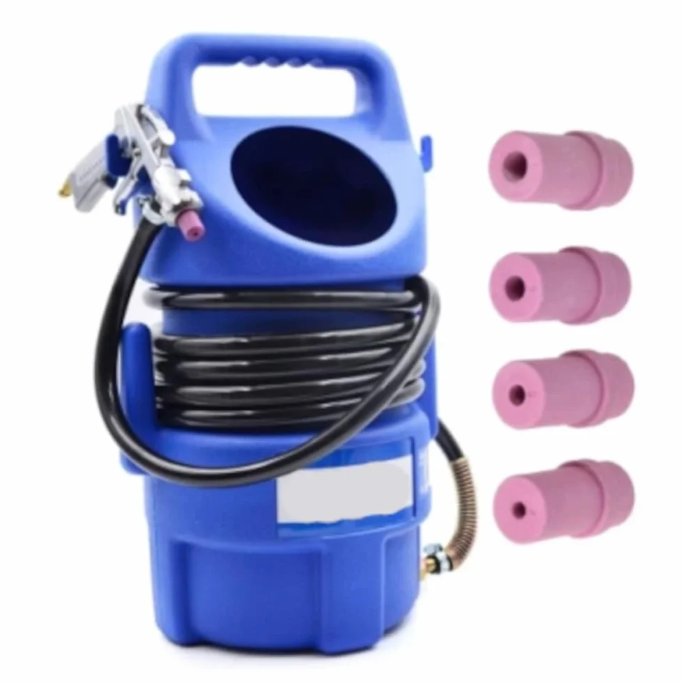 SIO Chorreadora de Arena Portátil 10L con Pistola y Manguera 4,5m – Arenadora Neumática por Sifón con Boquillas Cerámicas 4-7mm – Limpieza Óxido, Pintura y Metal – Uso Profesional y Bricolaje