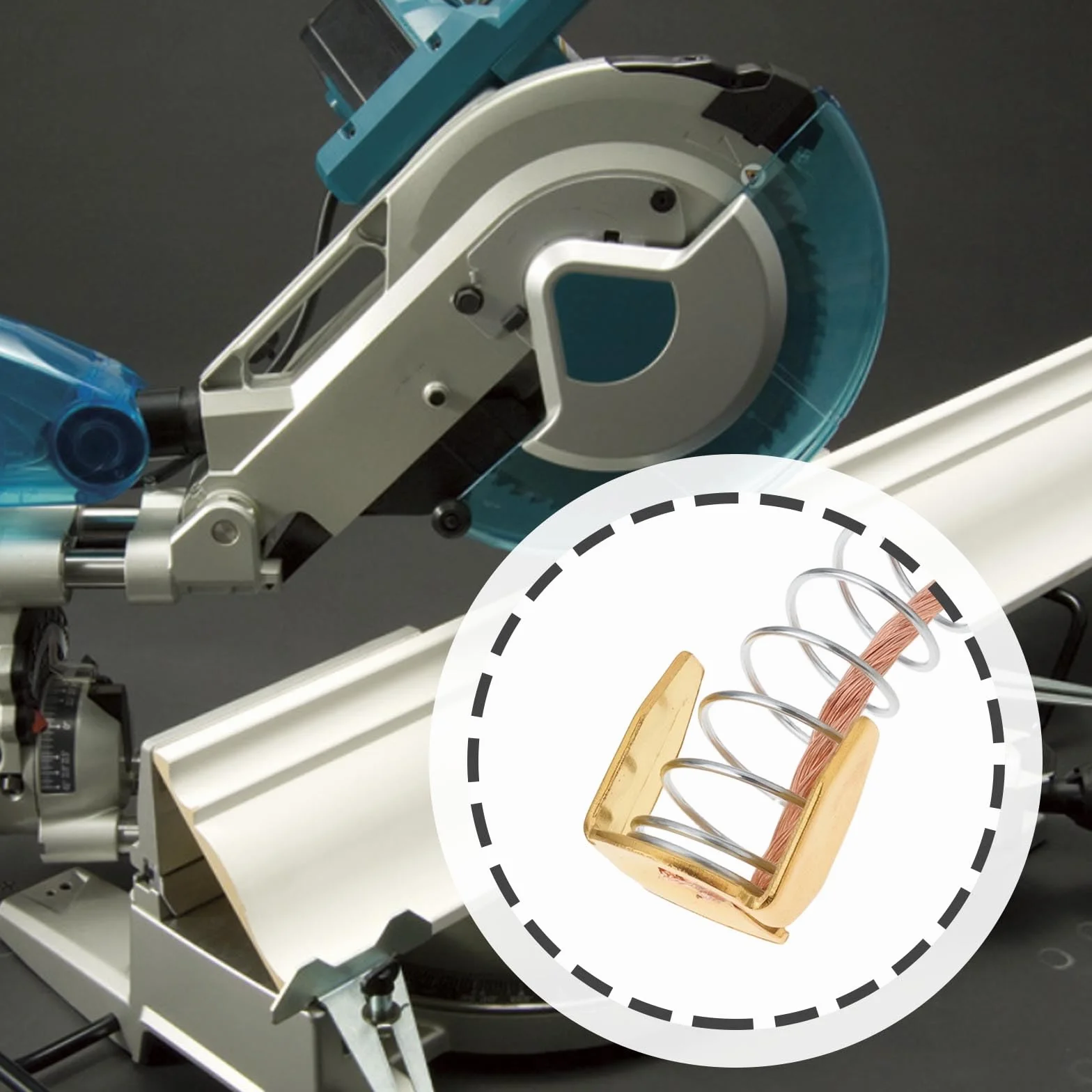 Makita ECSiNG 2 Escobillas de Carbón JM23500117 CB501 Compatibles con LS0815FL Sierra Ingletadora