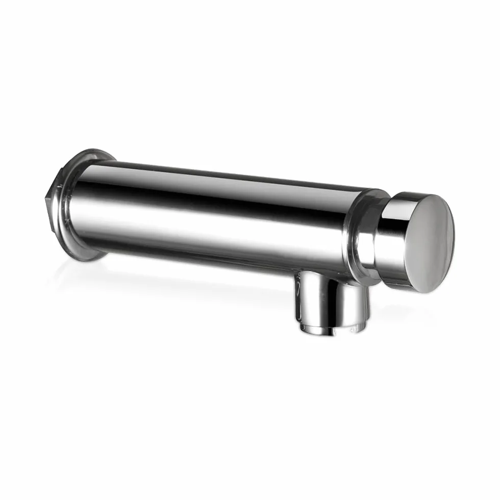 Grifo Frontal Temporizado con Cierre Automático, Ahorro de Agua, Acabado Cromado, Ideal para Baños Públicos y Comerciales