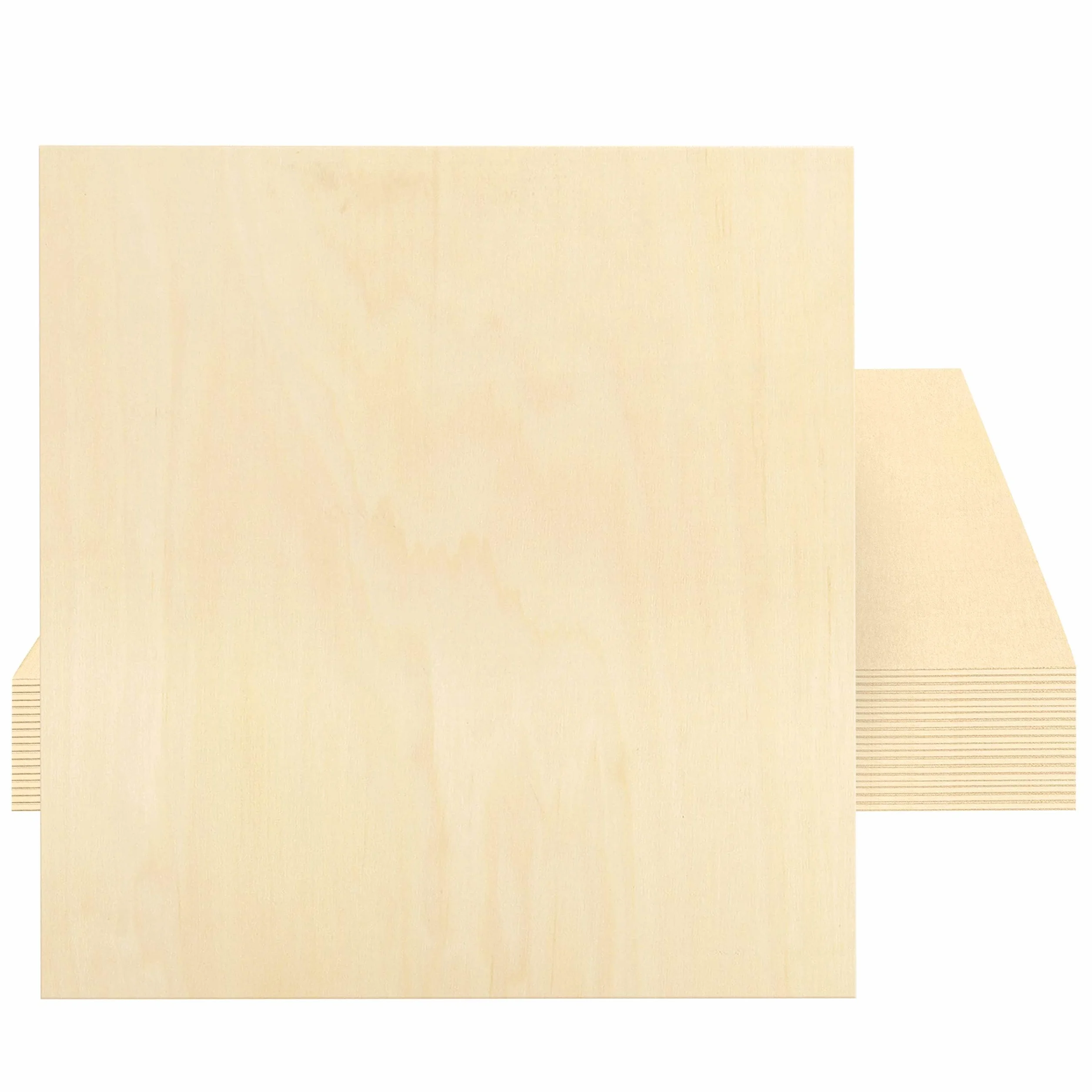 Belle Vous Tablero Madera Contrachapado 3mm - 20x Tablas de Madera de Abedul 30 x 30 cm - Para Bricolaje Proyectos Manualidades Corte Laser Pintar Modelado Grabado Pirograbado