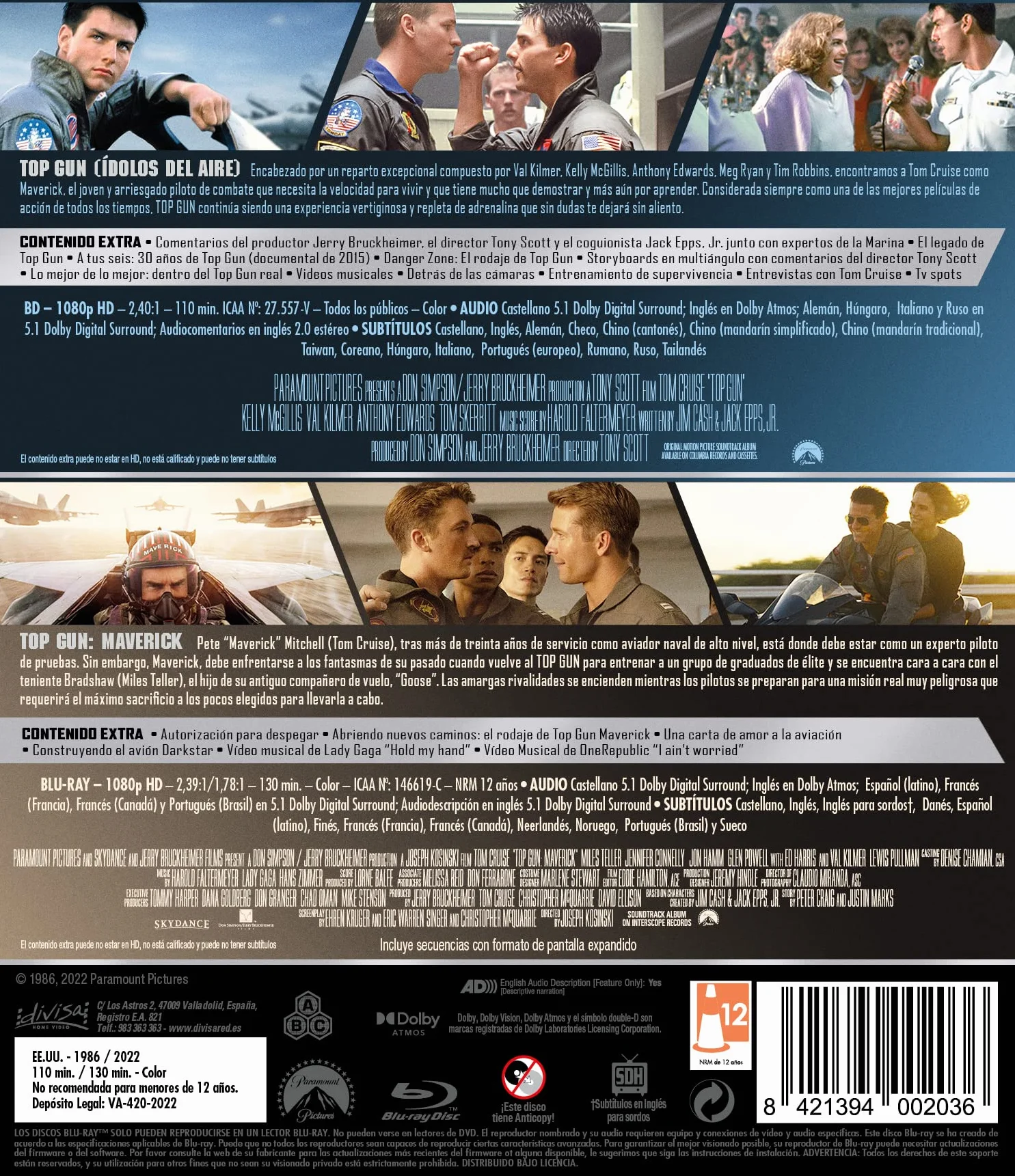 Top Gun Pack: Top Gun + Top Gun: Maverick (Blu-ray)