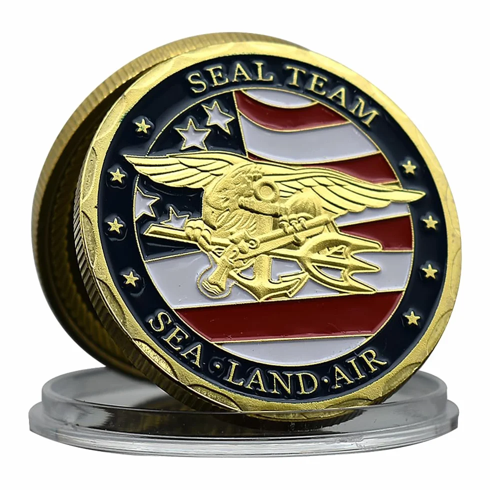Insignia de sello de las fuerzas de operaciones especiales de Estados Unidos, moneda conmemorativa militar, regalo coleccionable