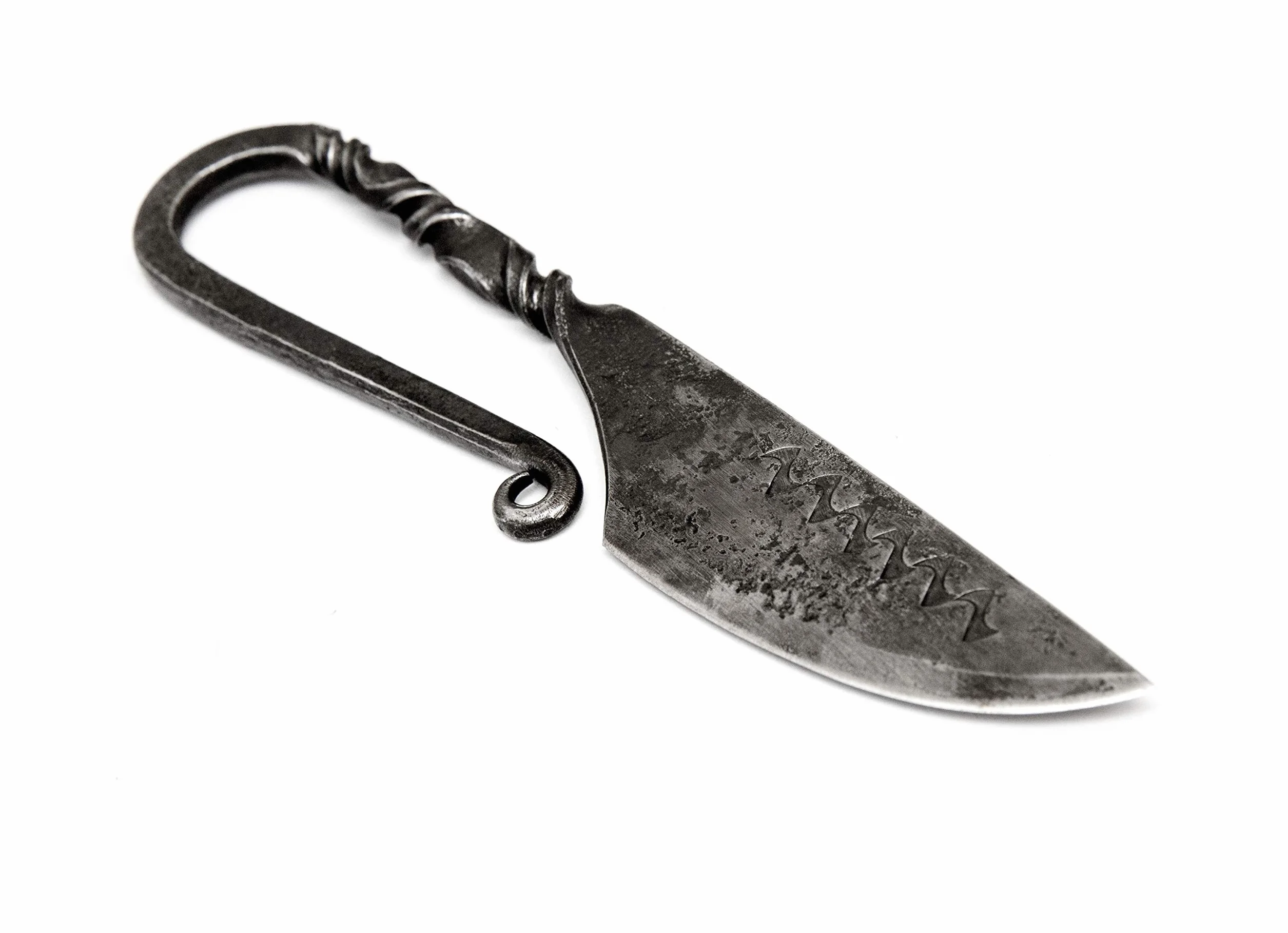 Toferner - Cuchillo de acero celta - Forjado a mano y aspecto vintage - Hoja puntiaguda ultra afilada - Elegante diseño antiguo - Incluye estuche de cuero auténtico
