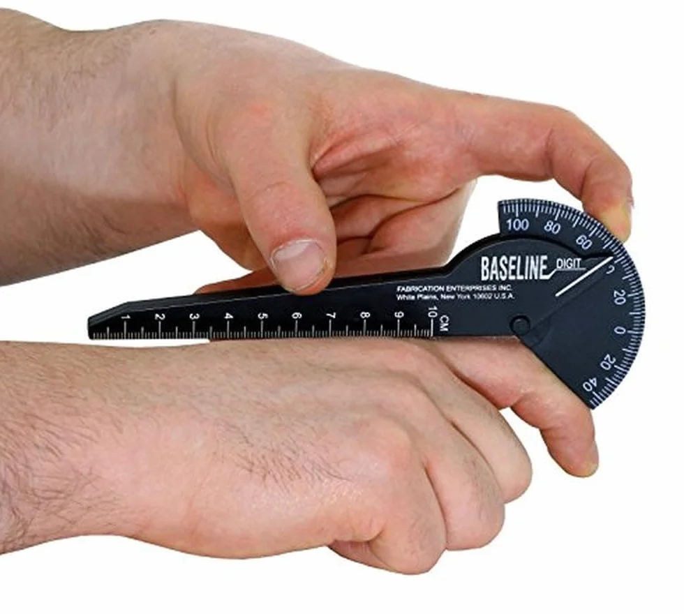 Goniómetro para Dedos Baseline de Plástico con Diseño de 1 Dedo – Herramienta de Medición ROM de 15,2 cm para Articulaciones de Dedos y Dedos del Pie