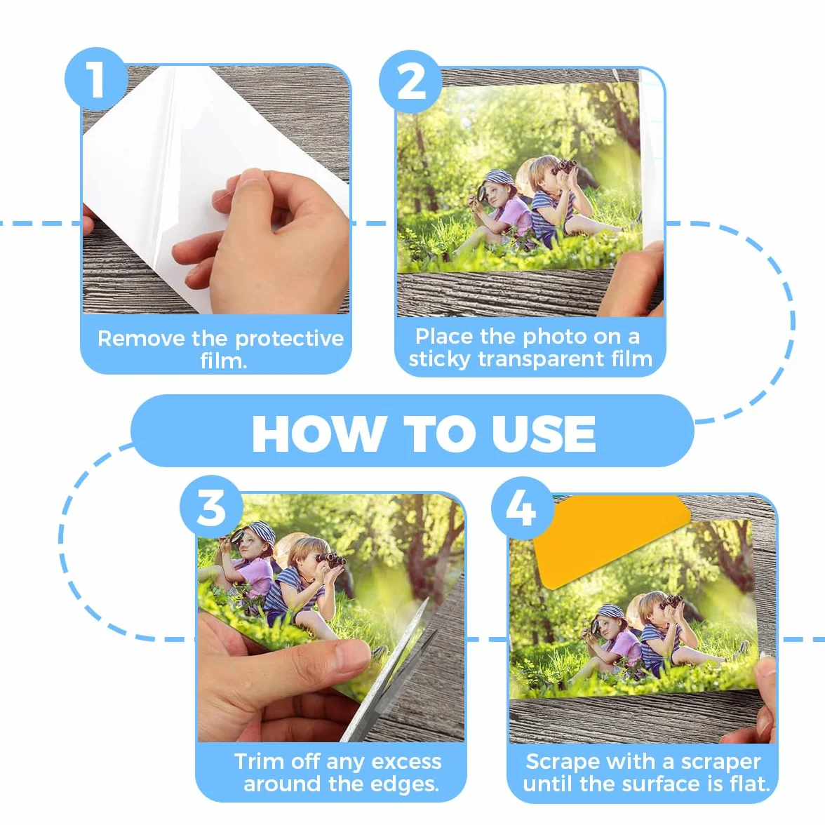 Hojas Laminadas Autosellantes A6 100 Piezas, Láminas Autoadhesivas para Fotos, Tarjetas de Visita, Documentos
