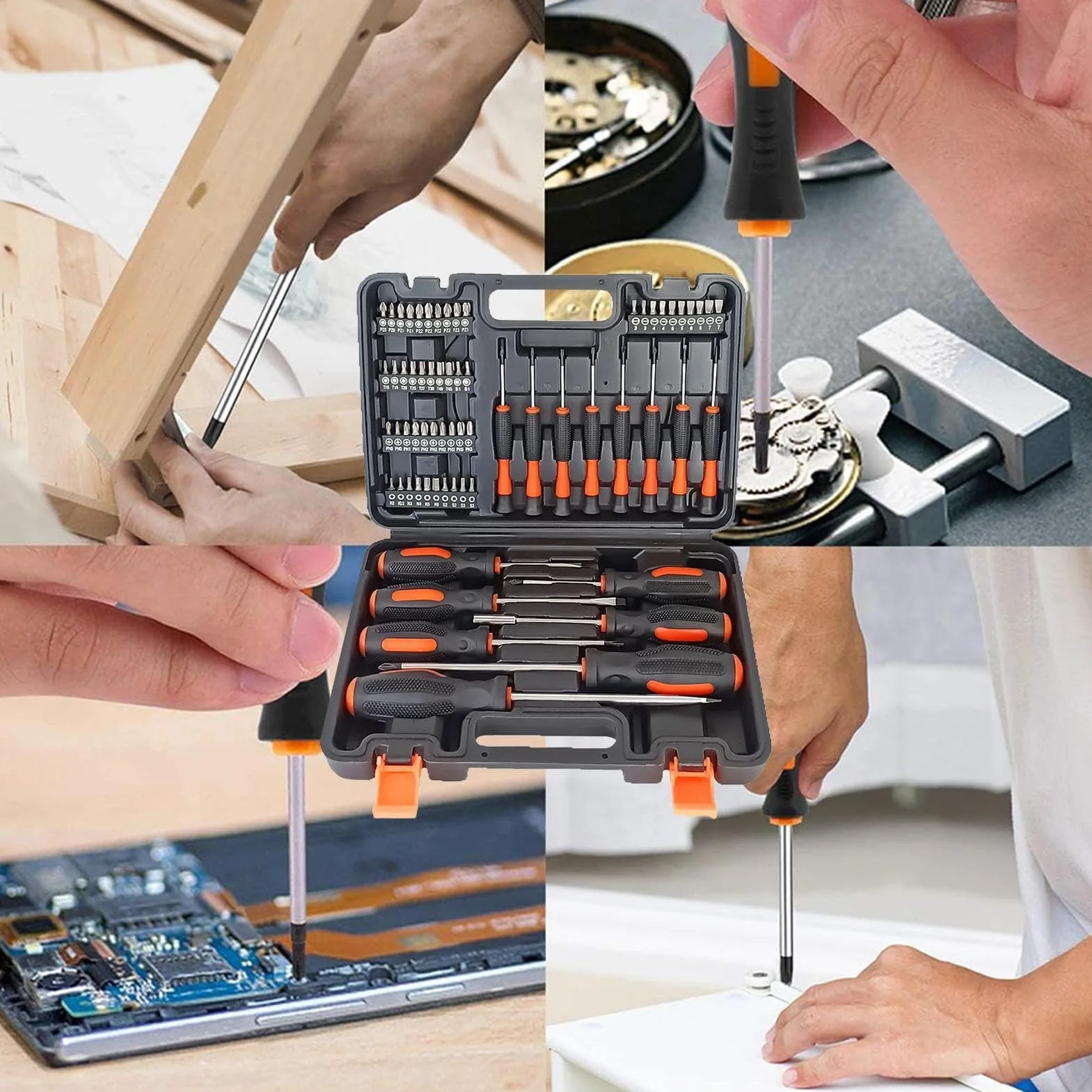 Juego de Destornilladores Kit 66 piezas de puntas precisión reparación | Juego de Destornilladores Magnéticos Para Relojes, Gafas, Ordenadores, Gafas de Sol y Electrónica del Hogar