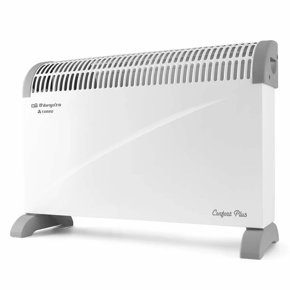 Orbegozo CVT 3400 Convector con Turbo, 2000 W, Termostato Regulable, Turboventilador, Protección Sobrecalentamiento, 3 Niveles, Color Blanco