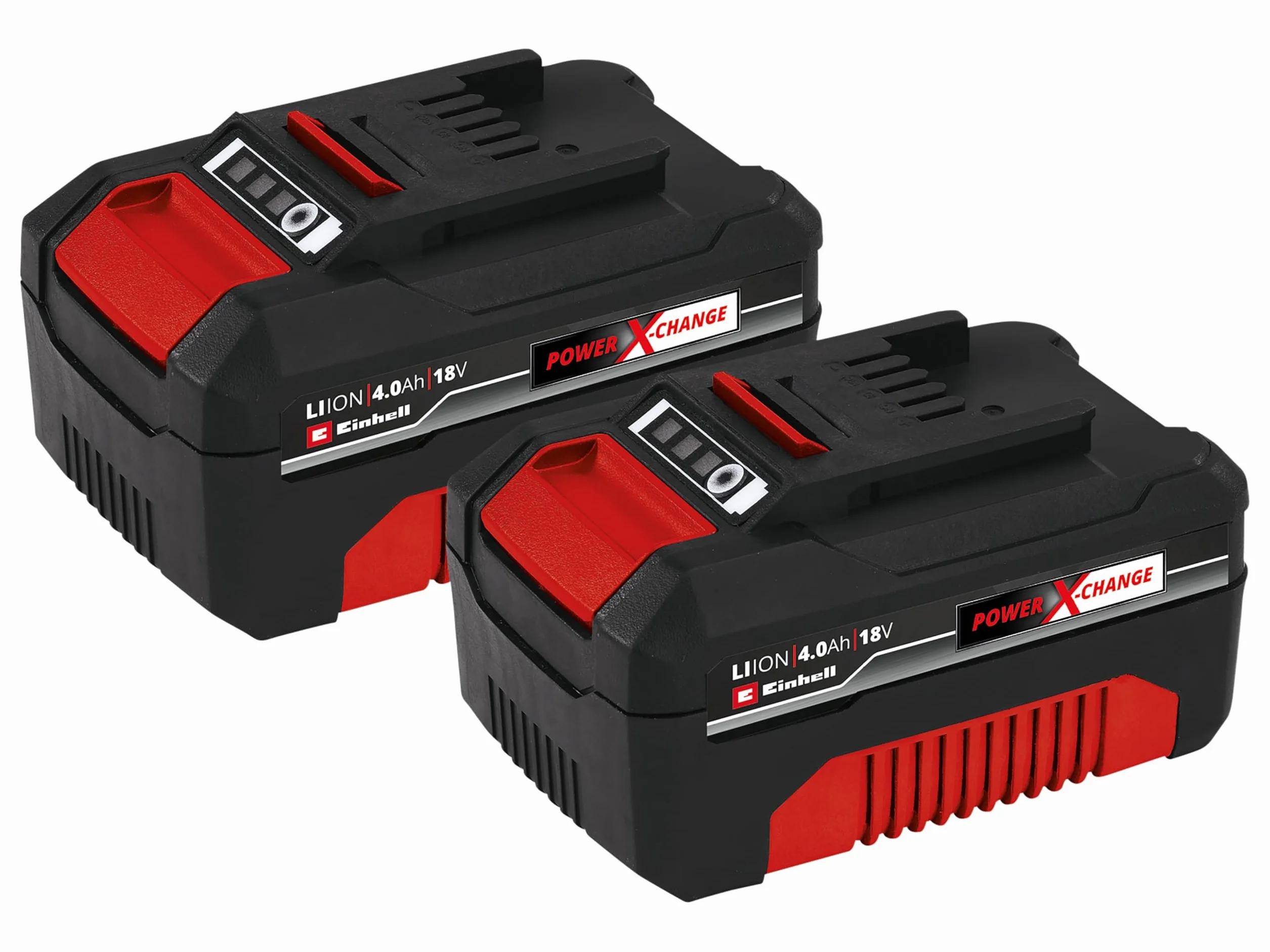 Einhell Batería, Rojo, Negro, 2 x 4,0 Ah Akku / 900 W