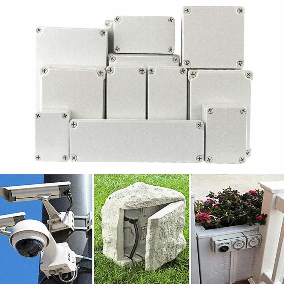Caja de conexiones POWERTOOL impermeable IP67 ABS caja de proyectos eléctricos DIY recinto caja de instrumentos para proyectos electrónicos de interior y exterior (200 x 150 x 75 mm)
