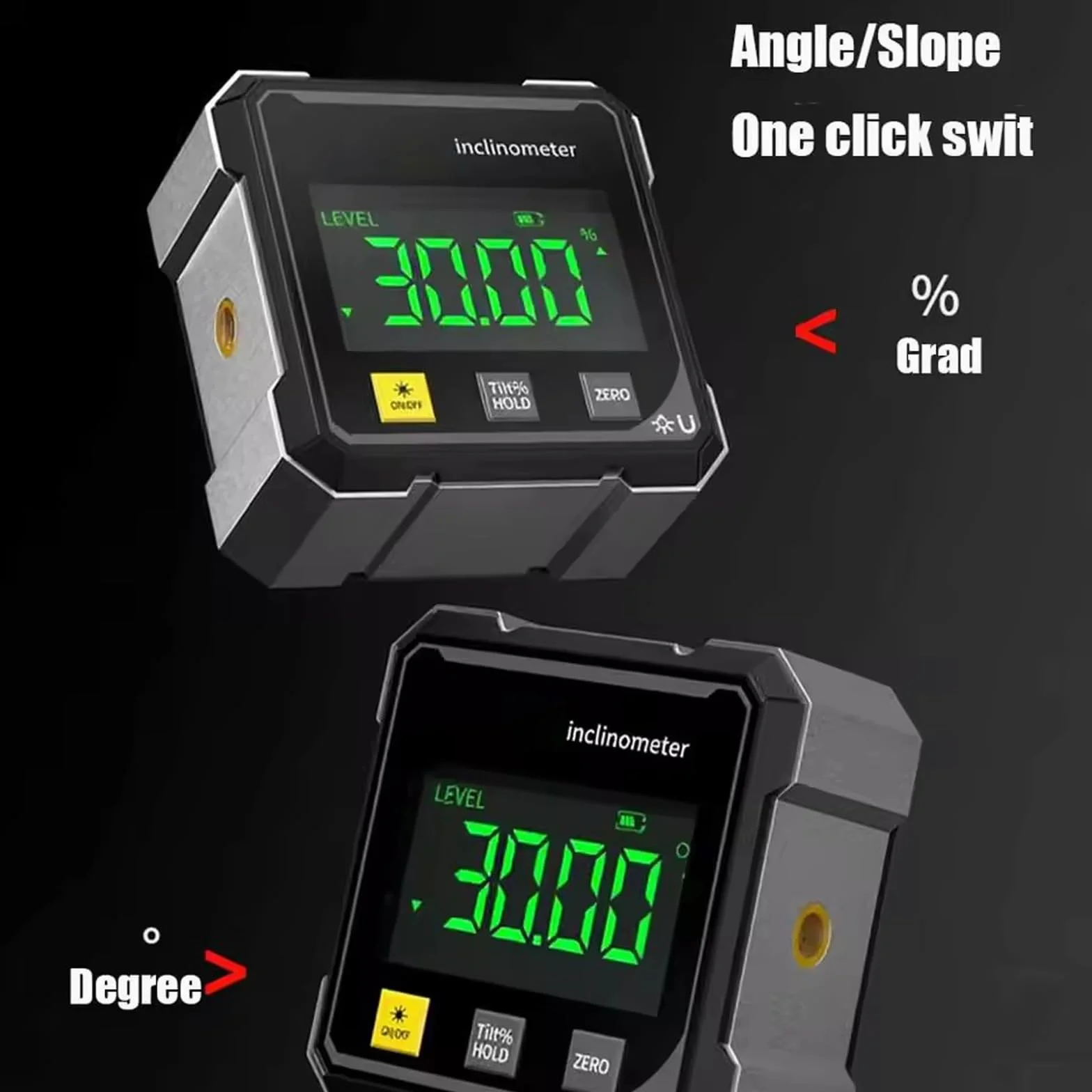 Luminis Precision X1 - Medidor de ángulo digital con medidor de ángulo digital magnético de 4 lados, pantalla LCD para carpintería