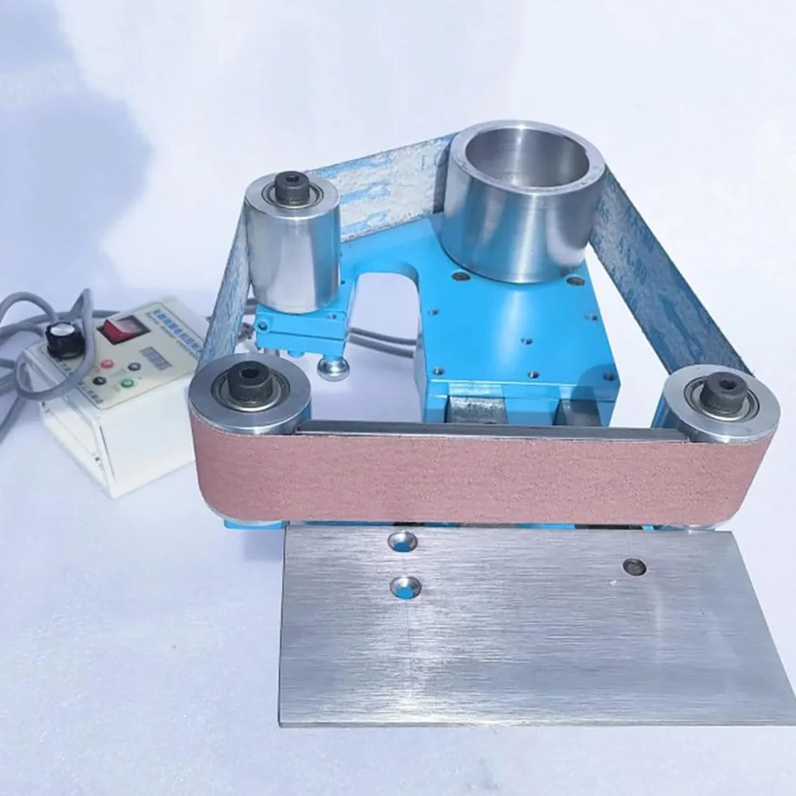 Lijadora De Banda EléCtrica De 750 W De FáBrica, Pulidora De Banda De 915 X 50 mm, Vertical Y Horizontal, Cuerpo Totalmente De Acero