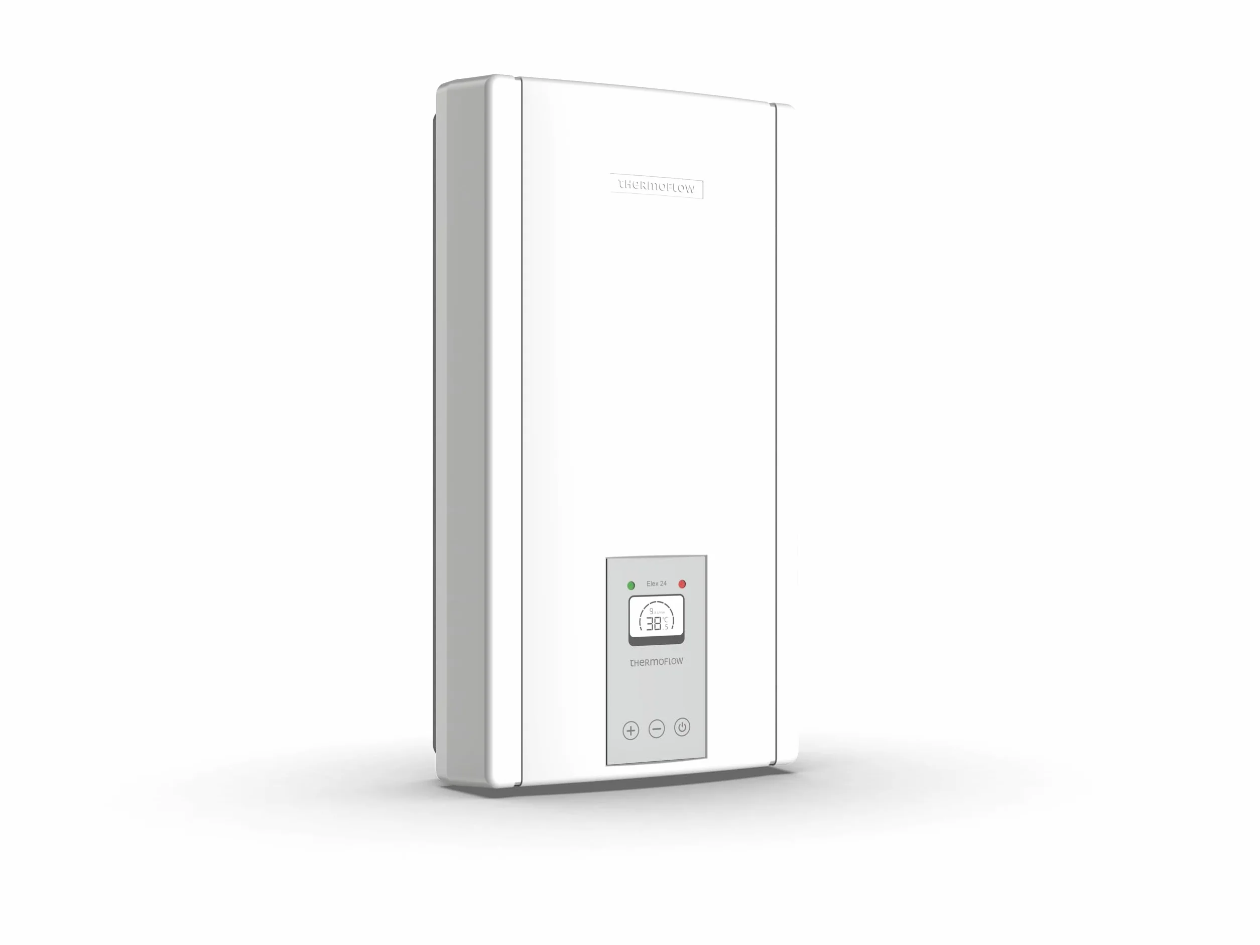 Thermoflow Elex 24 – Calentador de agua instantáneo resistente a la presión / 24 kW / 400 V/calentador de agua hasta 55 °C/conexión G 1/2» / 13 L/min/ideal para lavabo, baño o cocina / ELEX24.