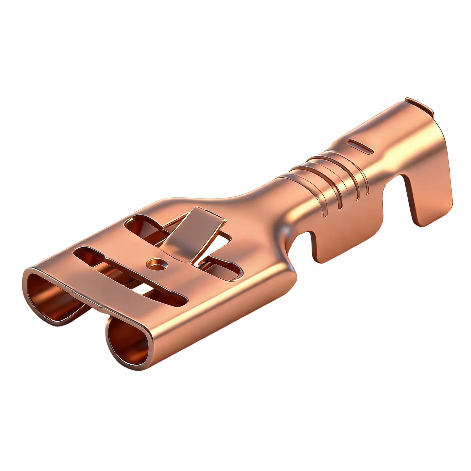 Heschen 100 terminales de crimpado de pala 6,3 mm latón no aislados para cables 1-1,5 mm²