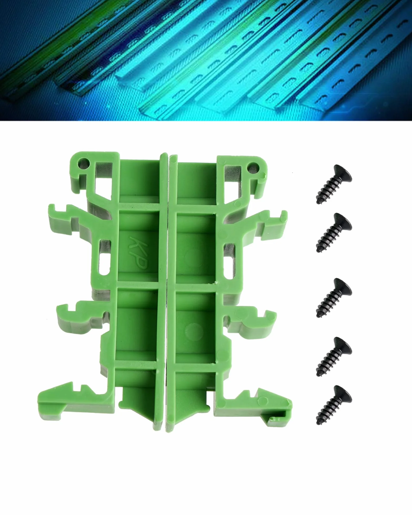10 unidades de 35 mm PCB DIN C45 Riel Adaptador Placa de circuito impreso Montaje Soporte DIY Módulo de interfaz de montaje en riel DIN Terminal Junta DSUB, Conector