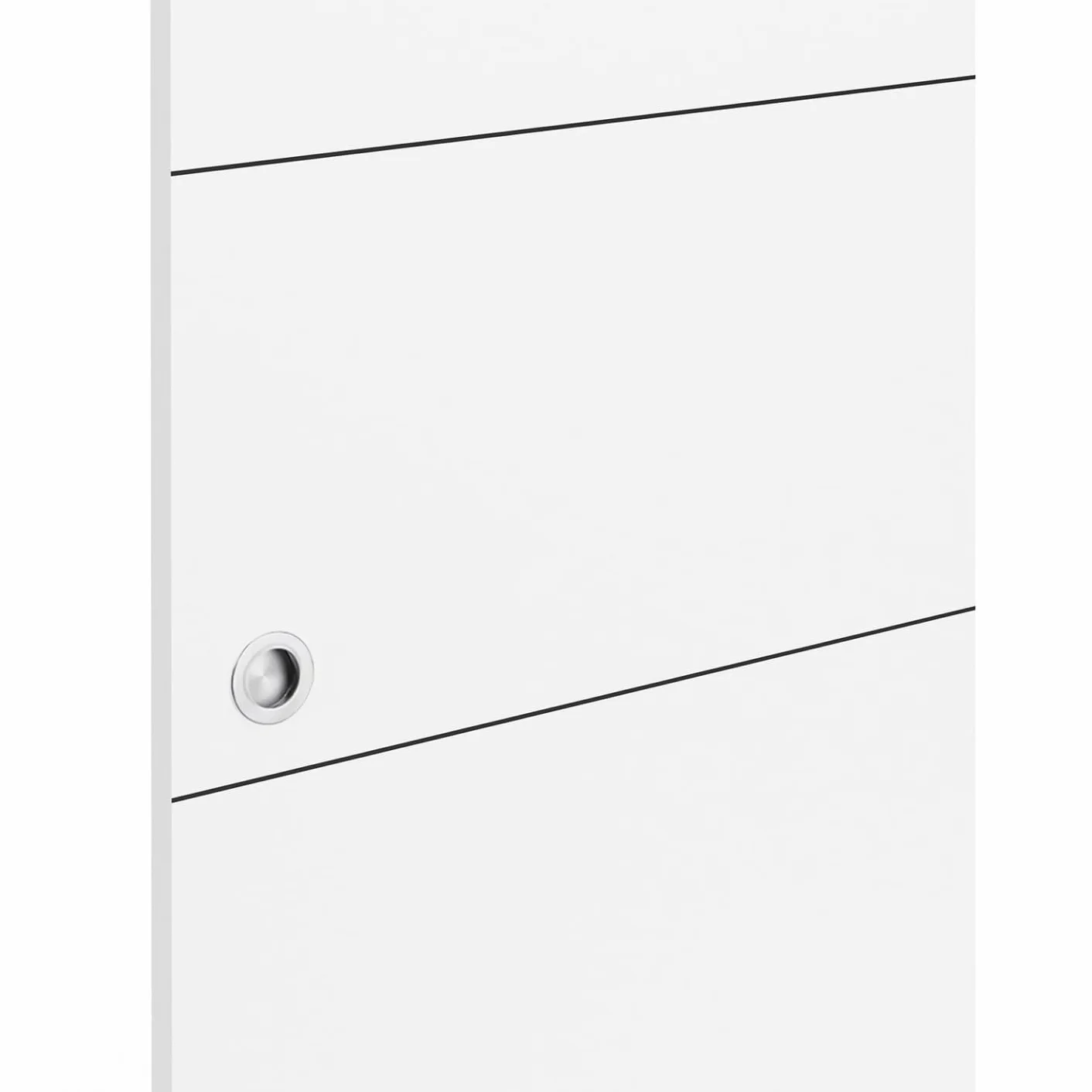 IDMarket - Juego de puerta corredera blanca de 83 cm con riel y fijaciones