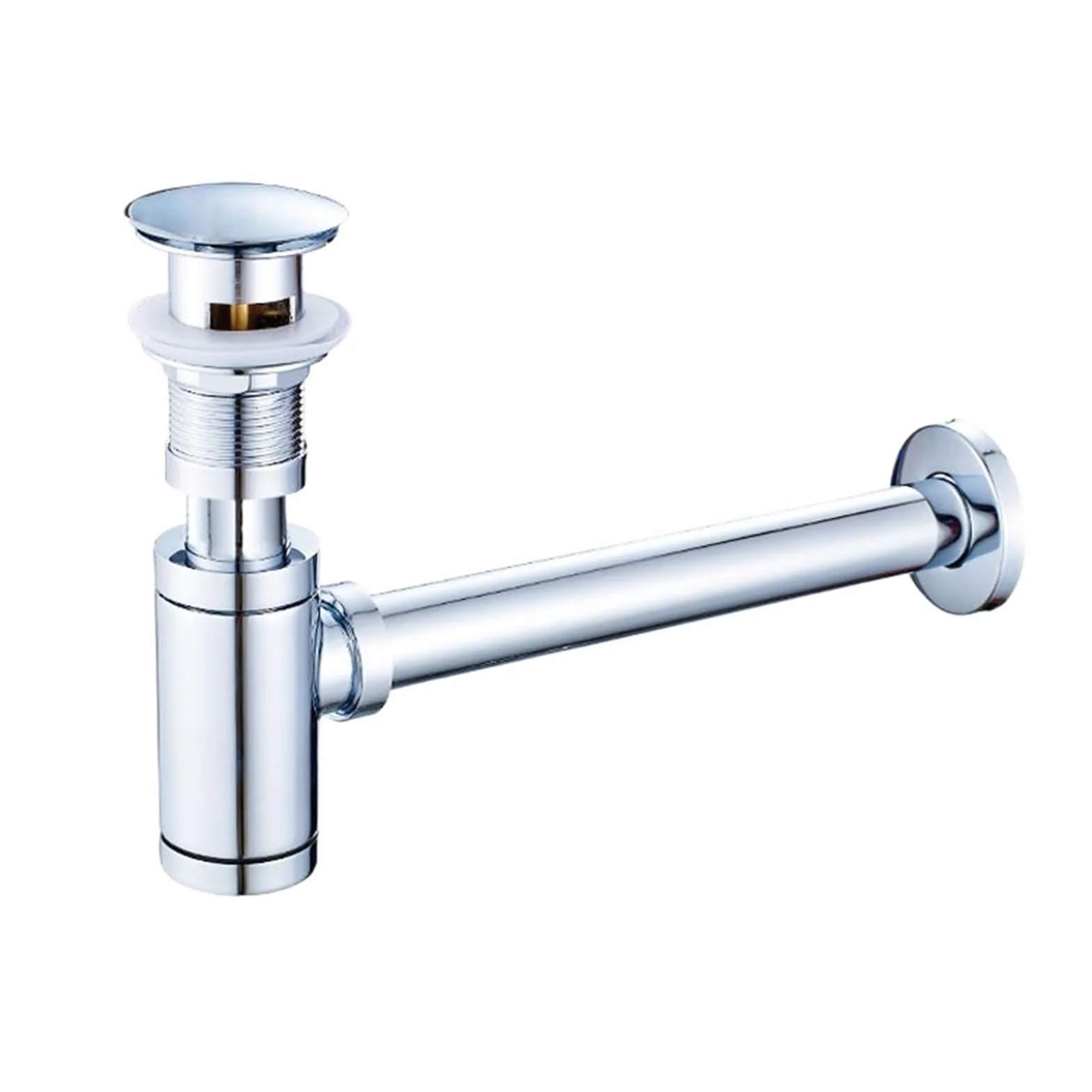 Tapón de drenaje emergente for lavabo baño con sifón y rebosadero, kit desagüe for fregadero Para Lavabo De Baño y Lavabo(Without overflow)