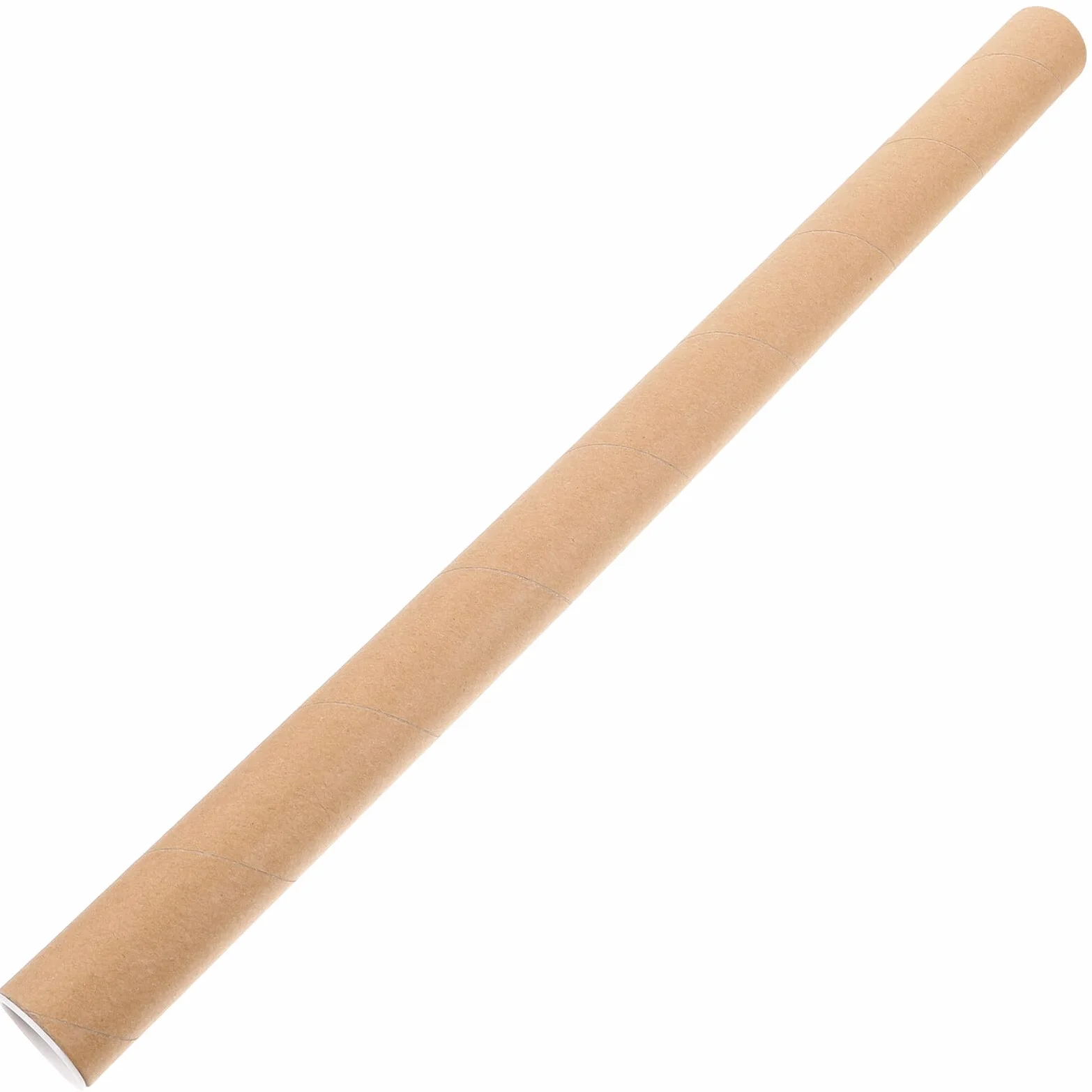 Tubo de Cartón Kraft para Pósteres 50x3 cm 2 mm Grosor Almacenamiento y Envío