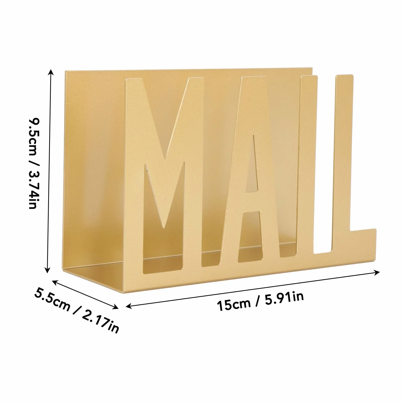 Soporte Organizador de Correo de Metal para Escritorio, Estante de Diseño Hueco para Facturas y Papeles