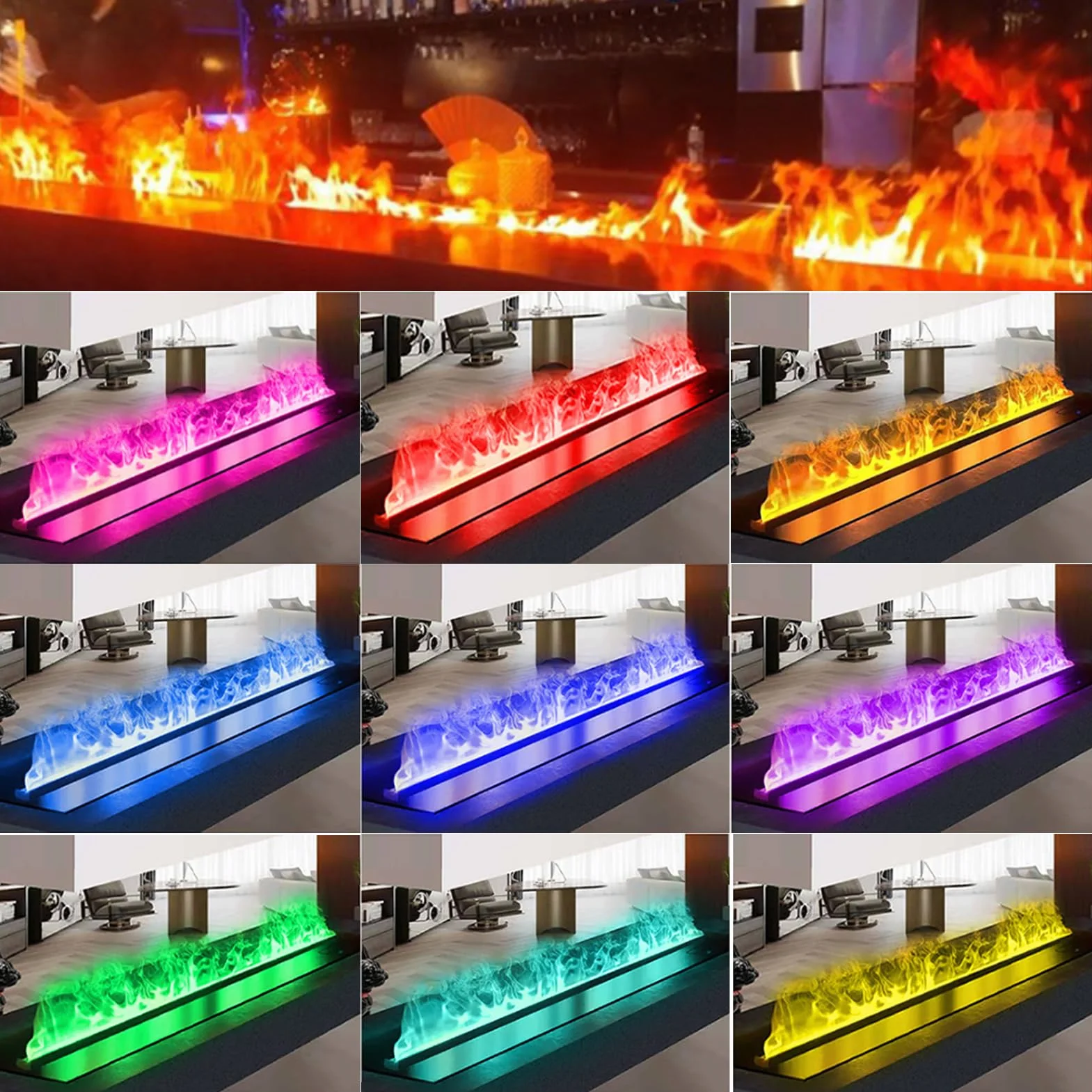Chimenea De Vapor De Agua, Fuego Eléctrico Inteligente De Control Remoto, Chimenea Eléctrica