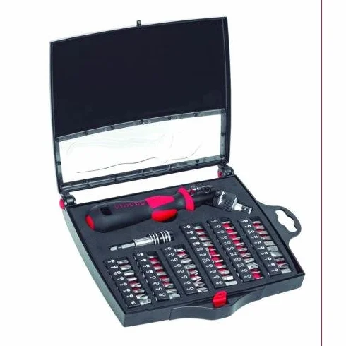ESTUCHE 58 PIEZAS PUNTAS CON DESTORNILLADOR FLEX. 438-008