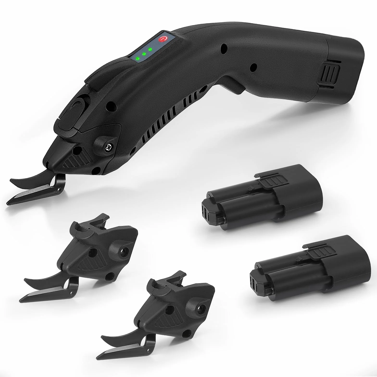 tijeras electrica costura 2pcs 2500mAh batería recargable tijeras eléctricas 6,000RPM Tijeras Electricas Costura con 2 Cuchillas DIY Para Cartón Cuero Alfombra PVC...