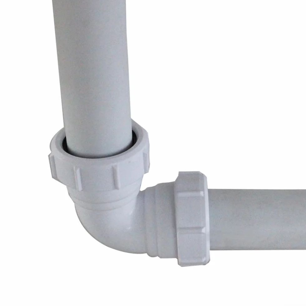 Codo de PVC 40 mm 90 grados accesorio tubería desagüe bañera cocina ducha conector fontanería blanco