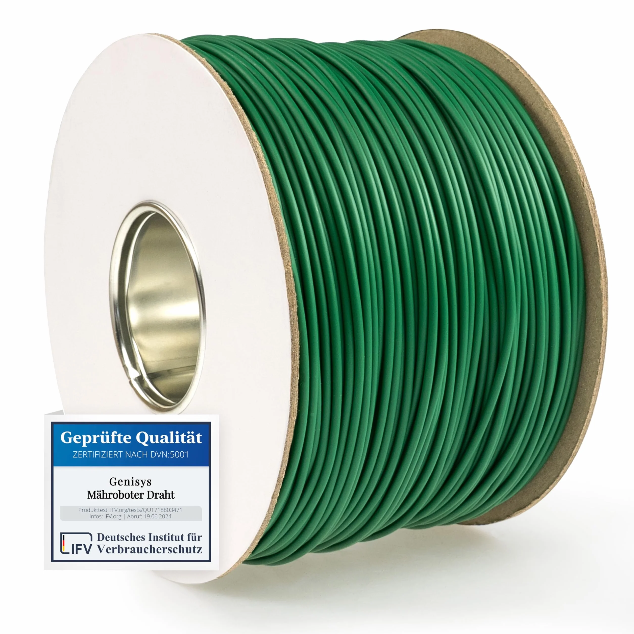Genisys Cable Compatible con LANDROID de Worx Cable limitador de Robot cortacésped - HQ - en Carrete de Cable - Ø2,7mm, Longitud:150m