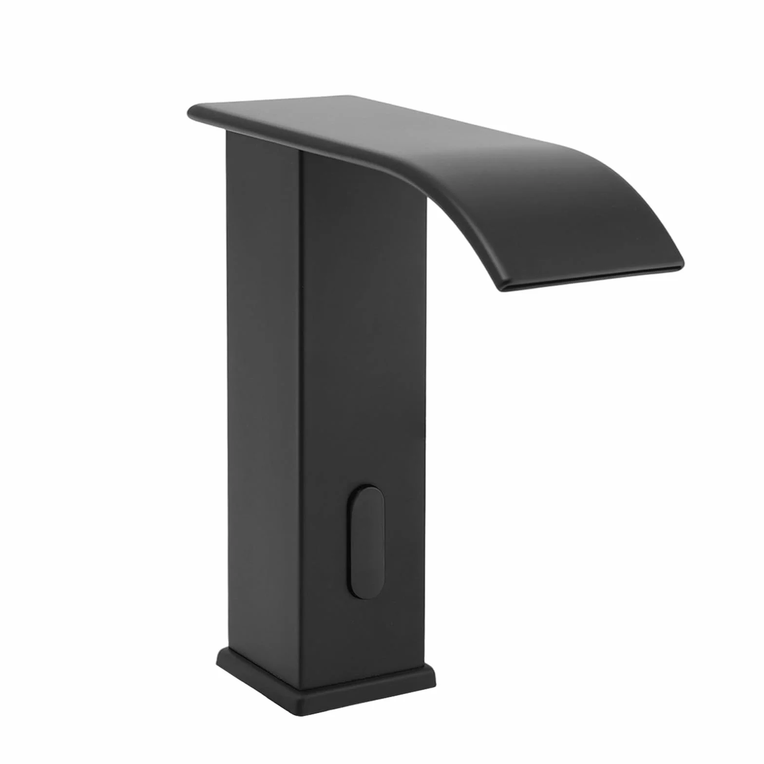 Grifo con sensor infrarrojo | Grifo de cocina sin contacto con válvula de cerámica – Detección automática, acero inoxidable 304, rosca NPT1/2" (negro)