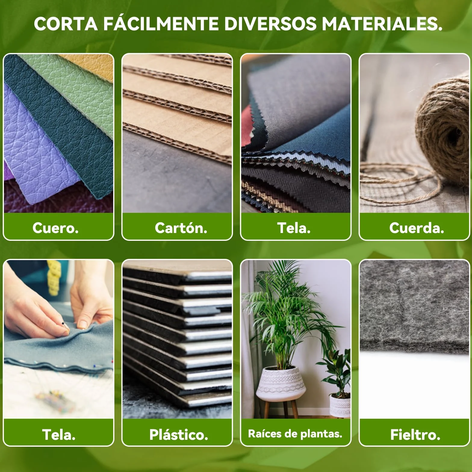 Cortadora de Tijera Eléctrica Inalámbrica, 4,2V Recargable Tijeras Electrica Costura con batería de 2000 mAh y 2 cuchillas para papel, cartón, alfombra, cuero, fieltro